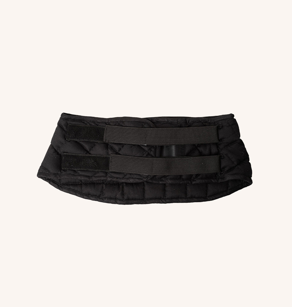 Heavy Weight Belt designed for pain relief, featuring a soft cotton exterior and filled with glass beads for added weight.