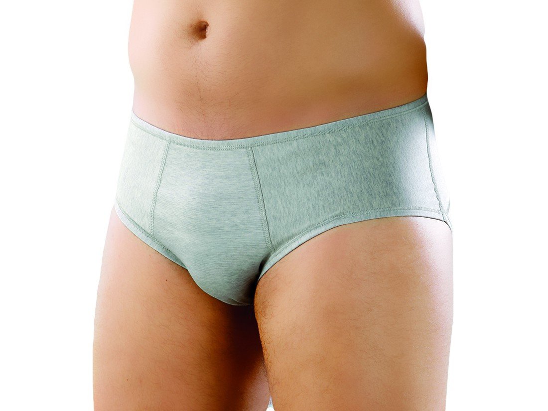 Inguinal Hernia Support Discrete Brief - Pant Orione Ref.560, featuring lightweight cotton fabric and optional foam pads for hernia support.