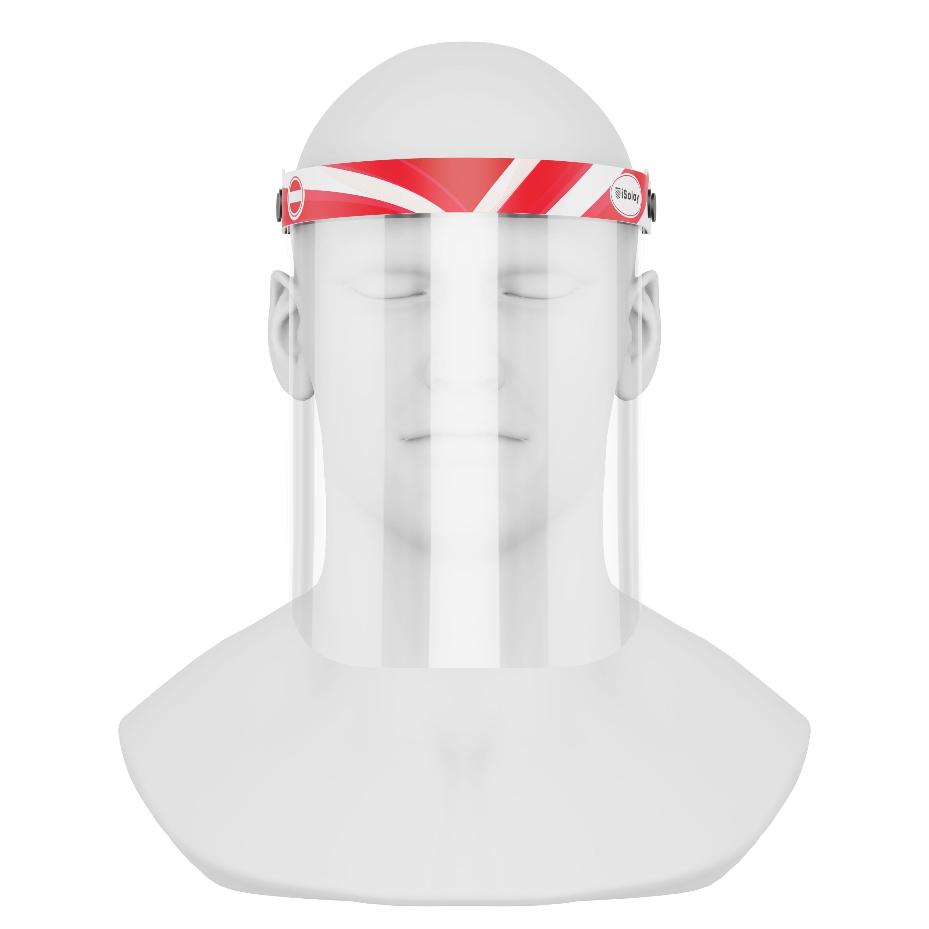 iSolay Face Shield Austria featuring a stylish design, adjustable front cover, and comfortable foam padding for optimal protection.