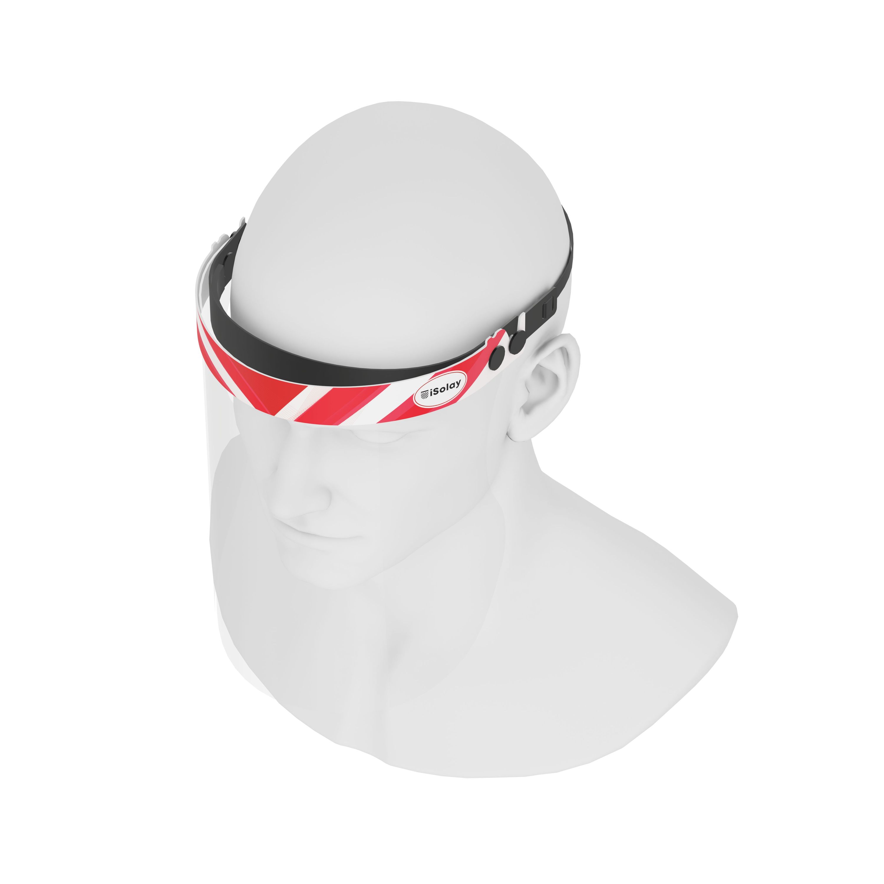 iSolay Face Shield Austria featuring a stylish design, adjustable front cover, and comfortable foam padding for optimal protection.