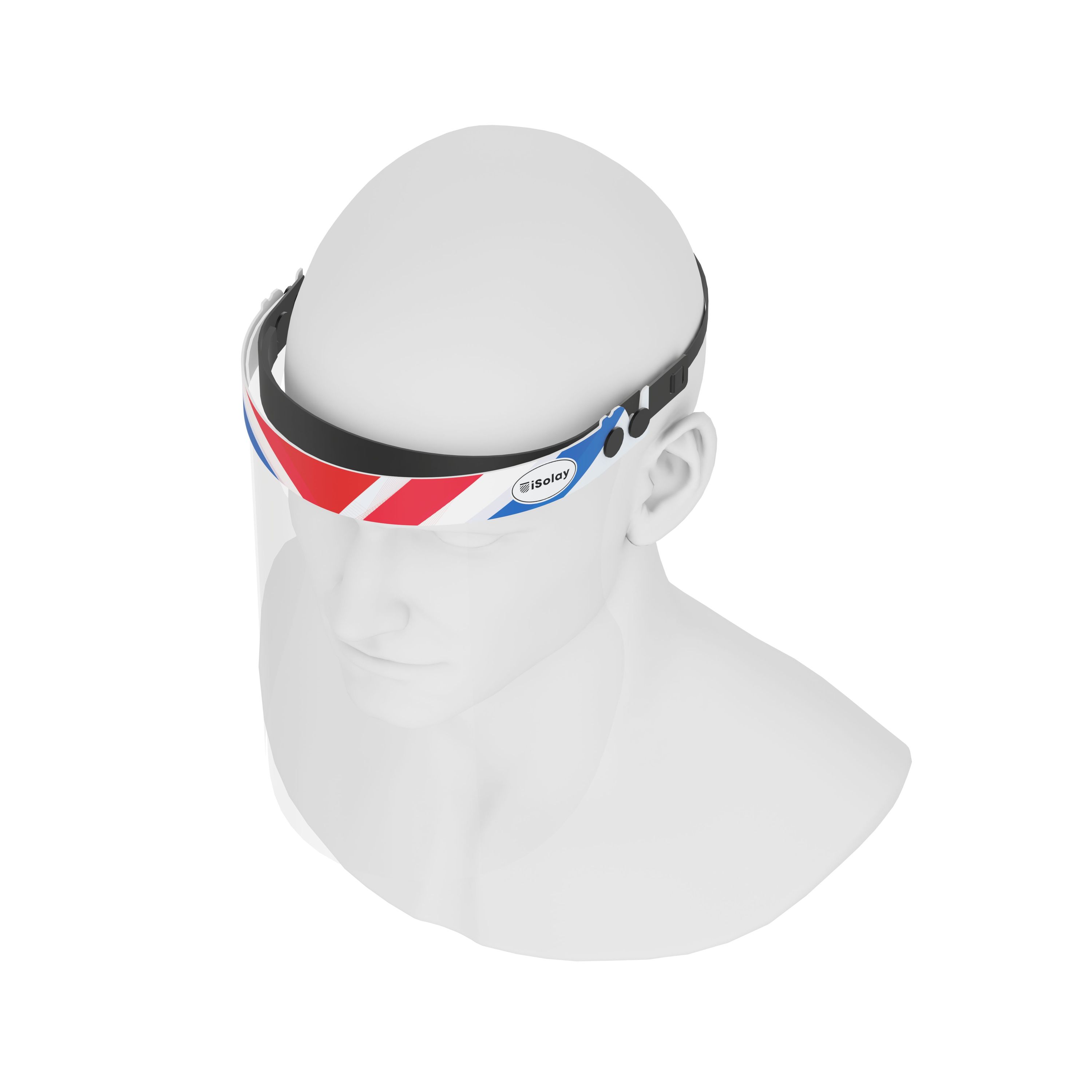 iSolay Face Shield Netherlands featuring a stylish design, adjustable fit, and comfortable foam padding, suitable for adults and kids.