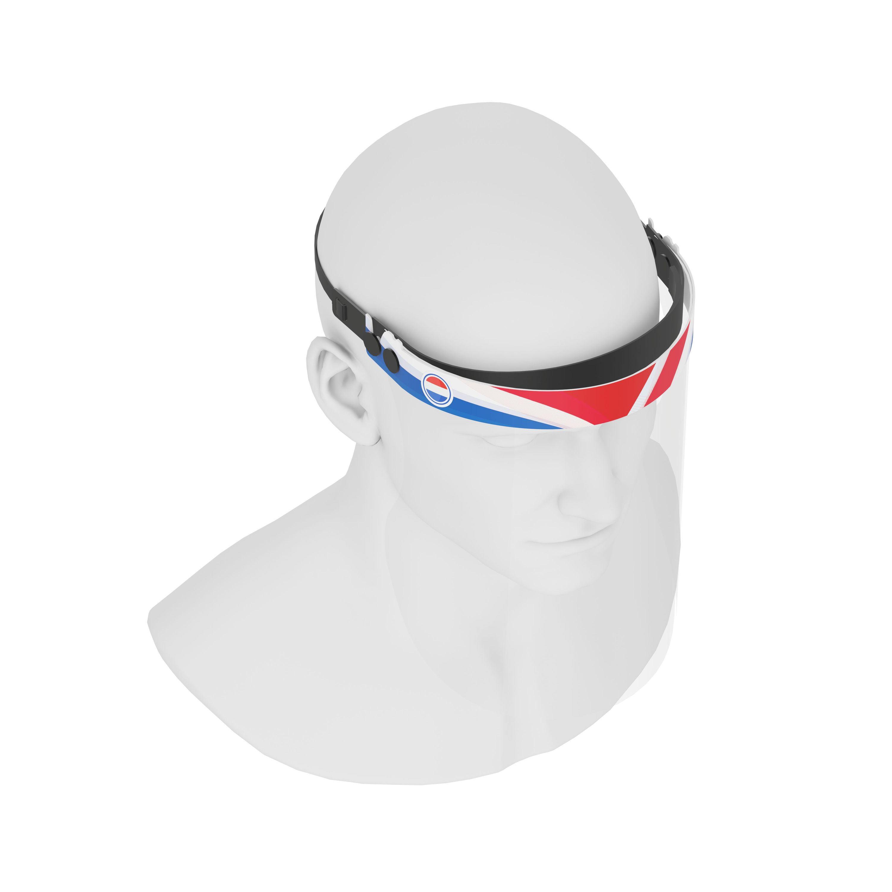 iSolay Face Shield Netherlands featuring a stylish design, adjustable fit, and comfortable foam padding, suitable for adults and kids.