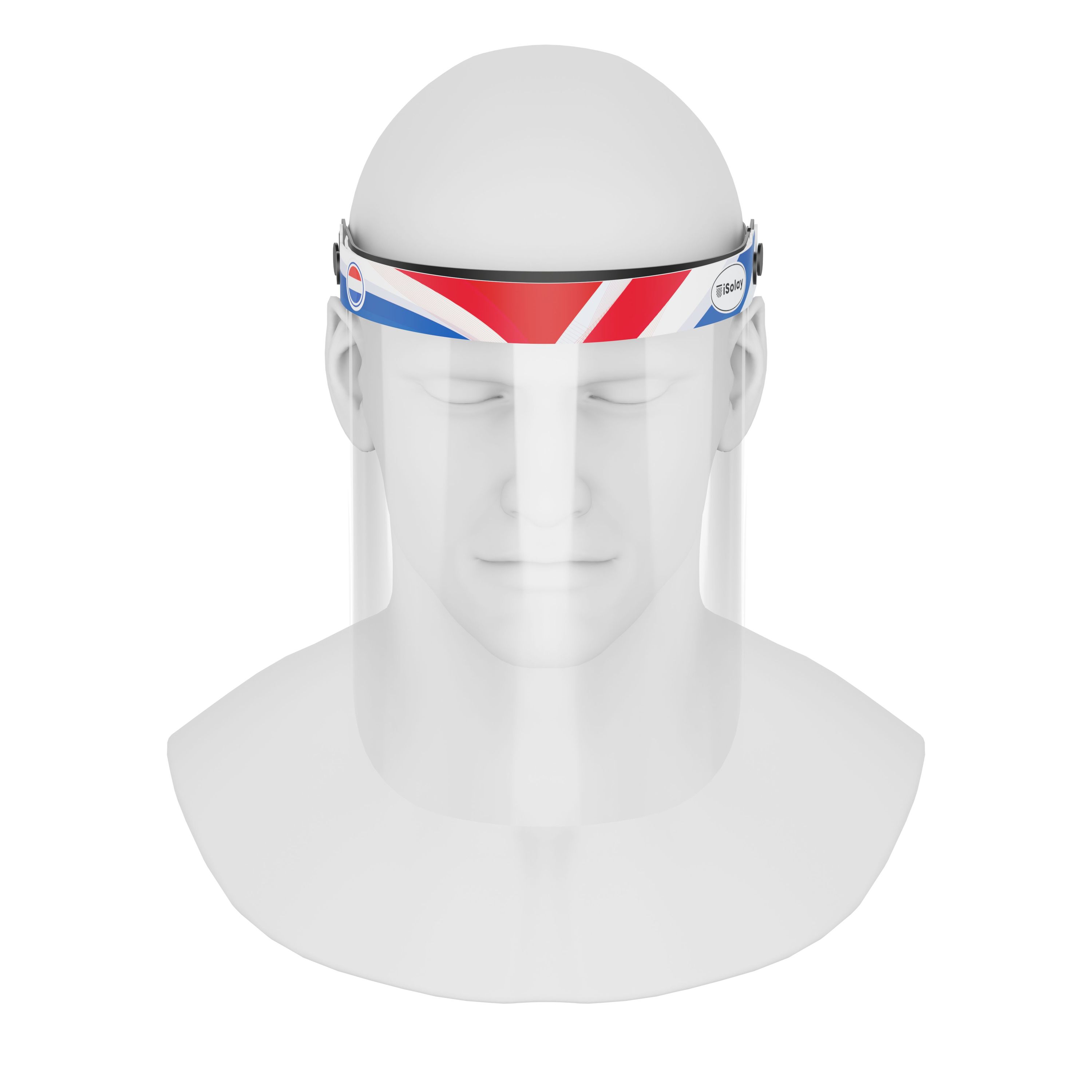 iSolay Face Shield Netherlands featuring a stylish design, adjustable fit, and comfortable foam padding, suitable for adults and kids.