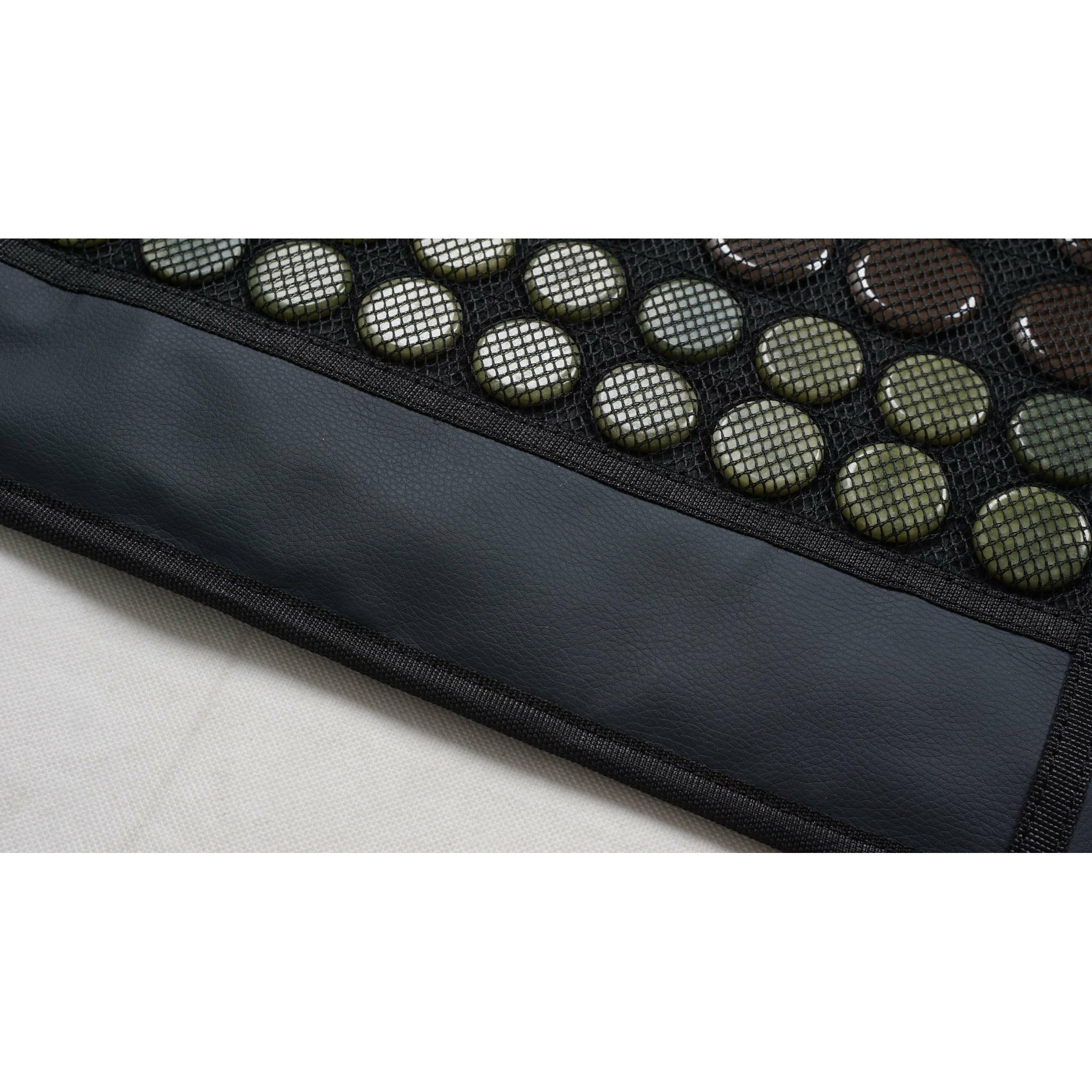 Jade Tourmaline Infrared Heat Mat in Navy Blue with jade and tourmaline disks for therapeutic heat therapy.