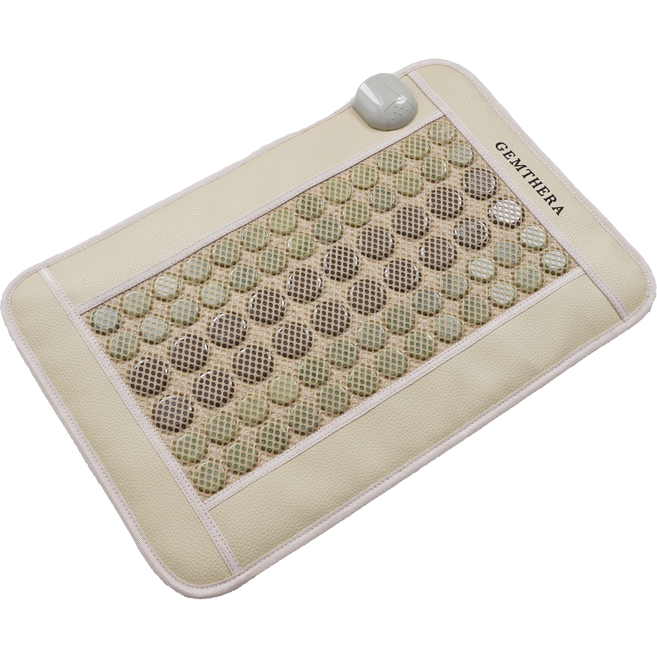 Jade Tourmaline Infrared Heat Mat featuring 52 jade disks and 20 tourmaline disks, designed for therapeutic heat therapy.