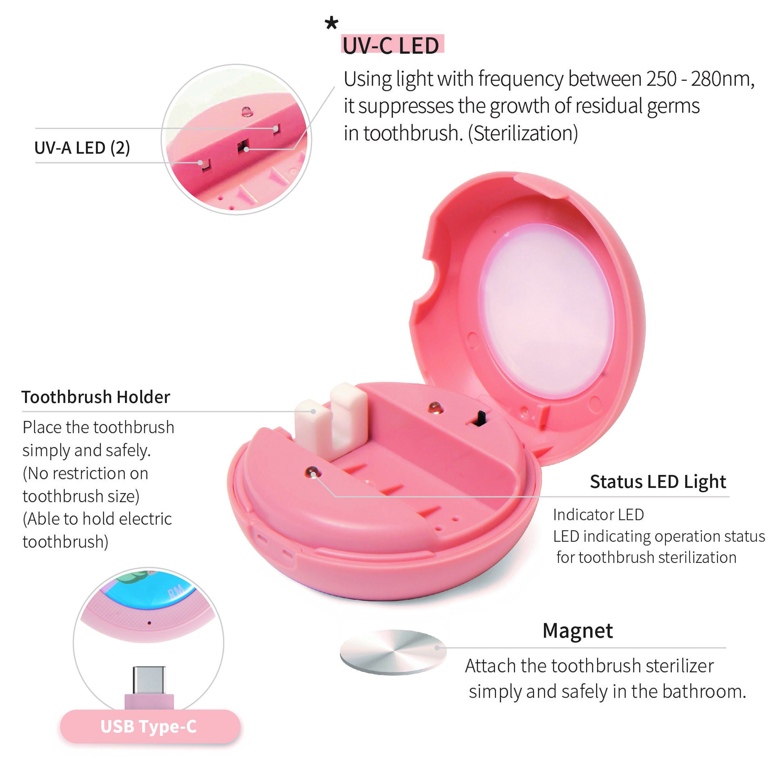 j-hope Toothbrush Sterilizer with UV light technology for effective cleaning.