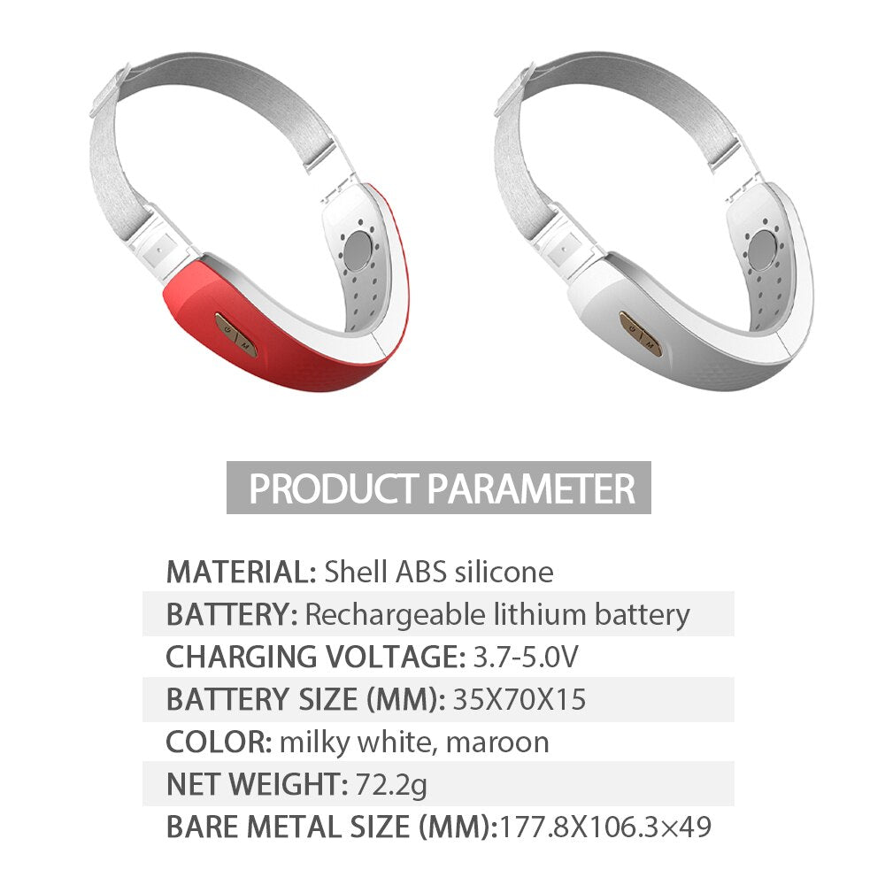 LED Light Therapy V Face Massager designed for face lifting and tightening with adjustable features and remote control.