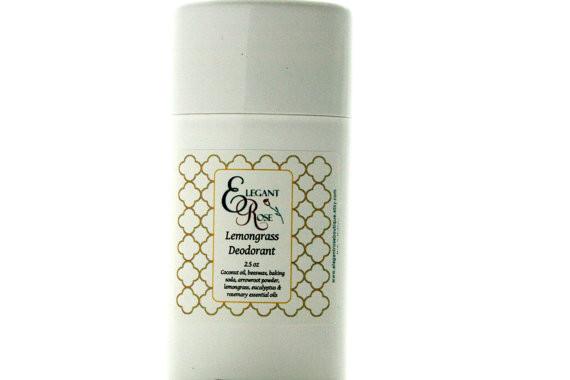 A 2.5 oz tube of Lemongrass Natural Deodorant with a fresh and vibrant design, showcasing its all-natural ingredients.