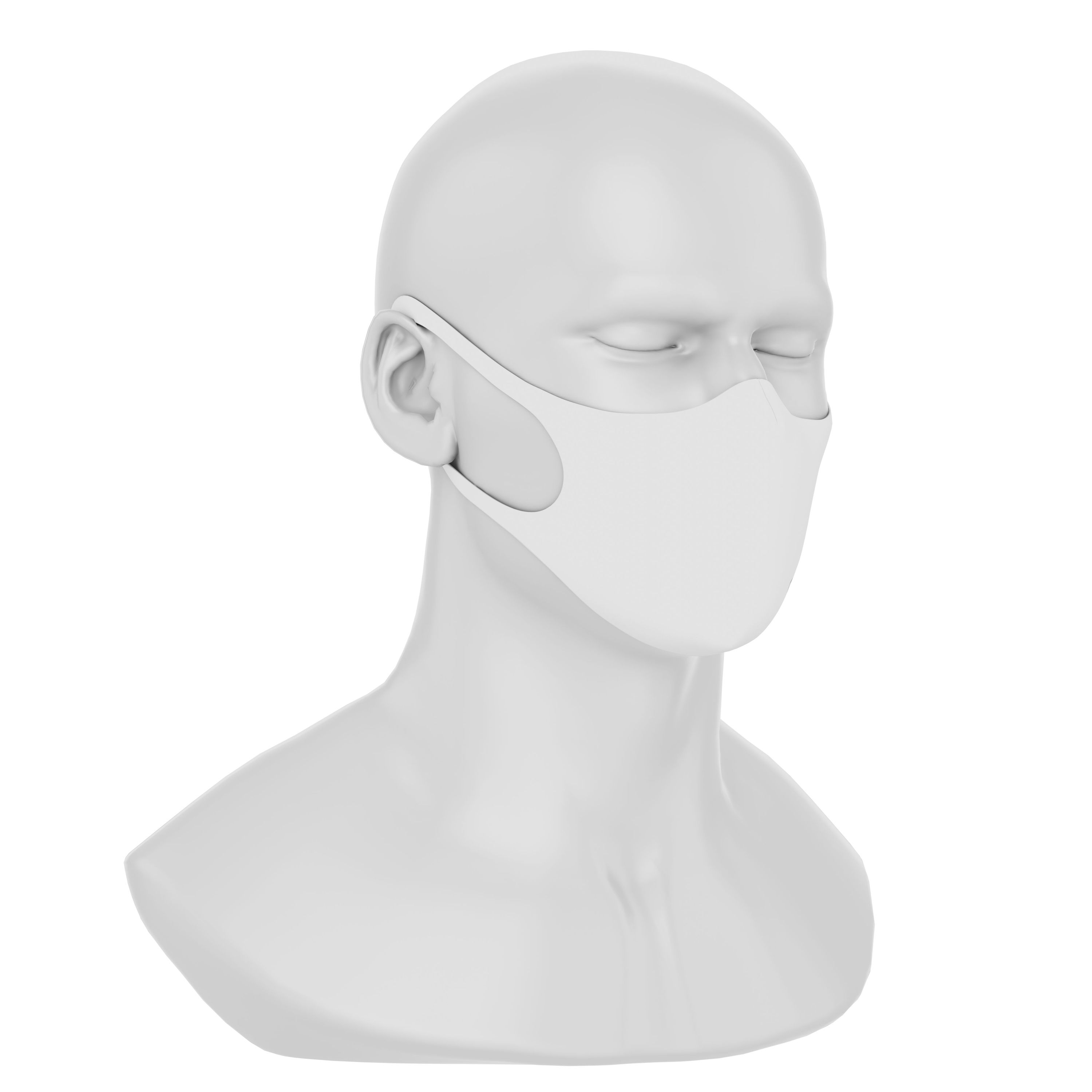 Maskery Basic Face Mask in White, made from high-quality neoprene fabric, designed for comfort and protection against dust and allergens.