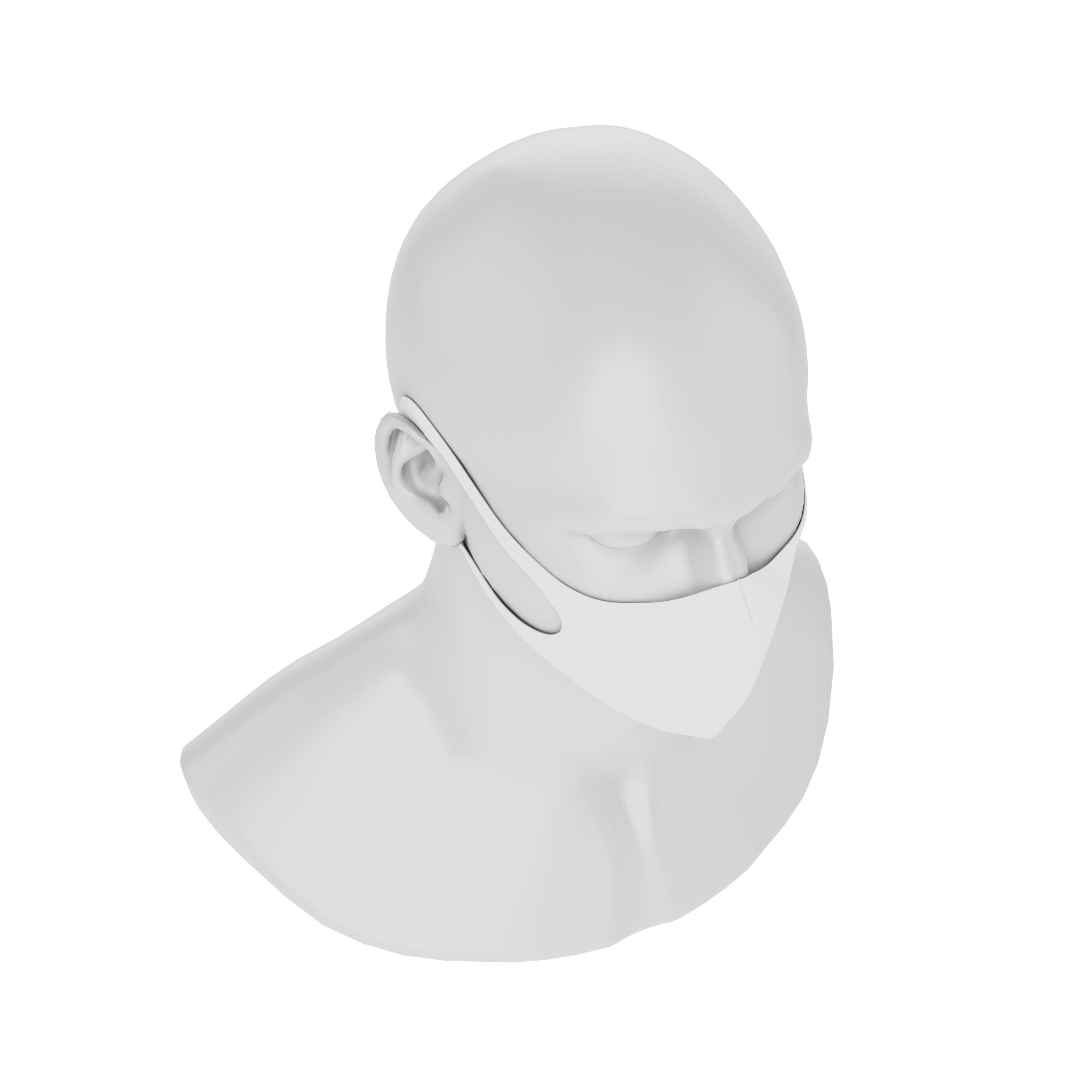 Maskery Basic Face Mask in White, made from high-quality neoprene fabric, designed for comfort and protection against dust and allergens.