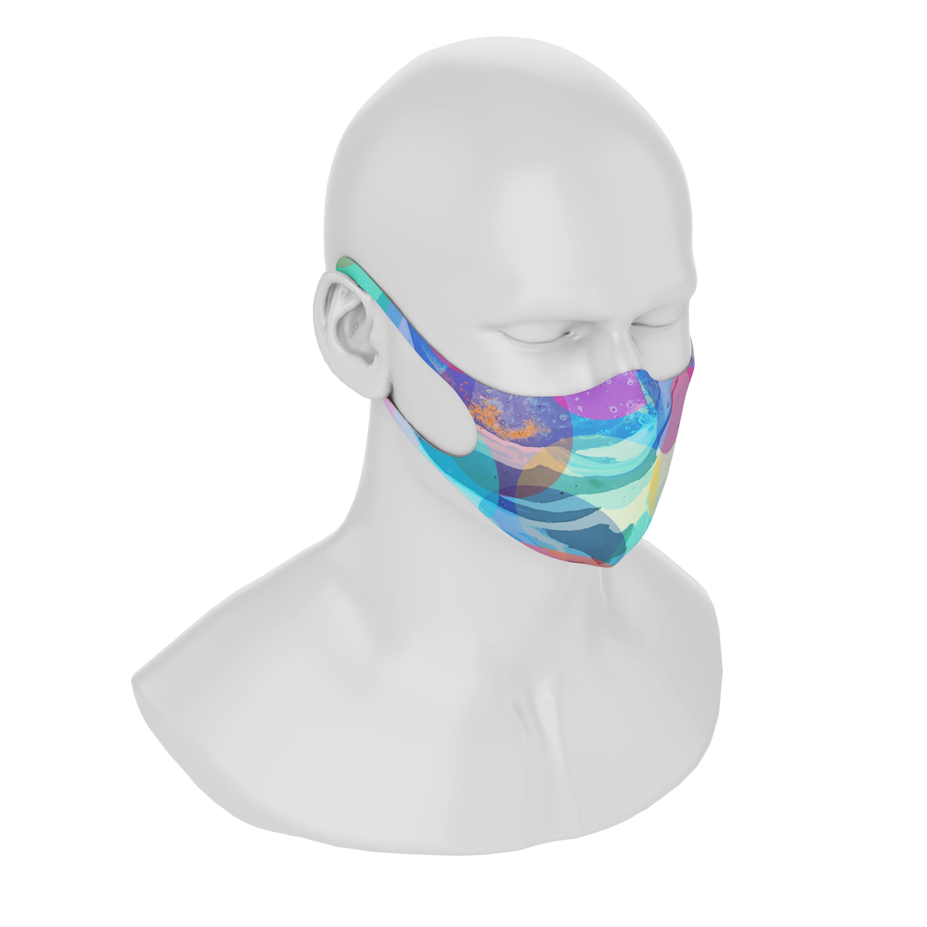 Colorful Maskery Design Face Mask made of high-quality neoprene fabric, suitable for both men and women.