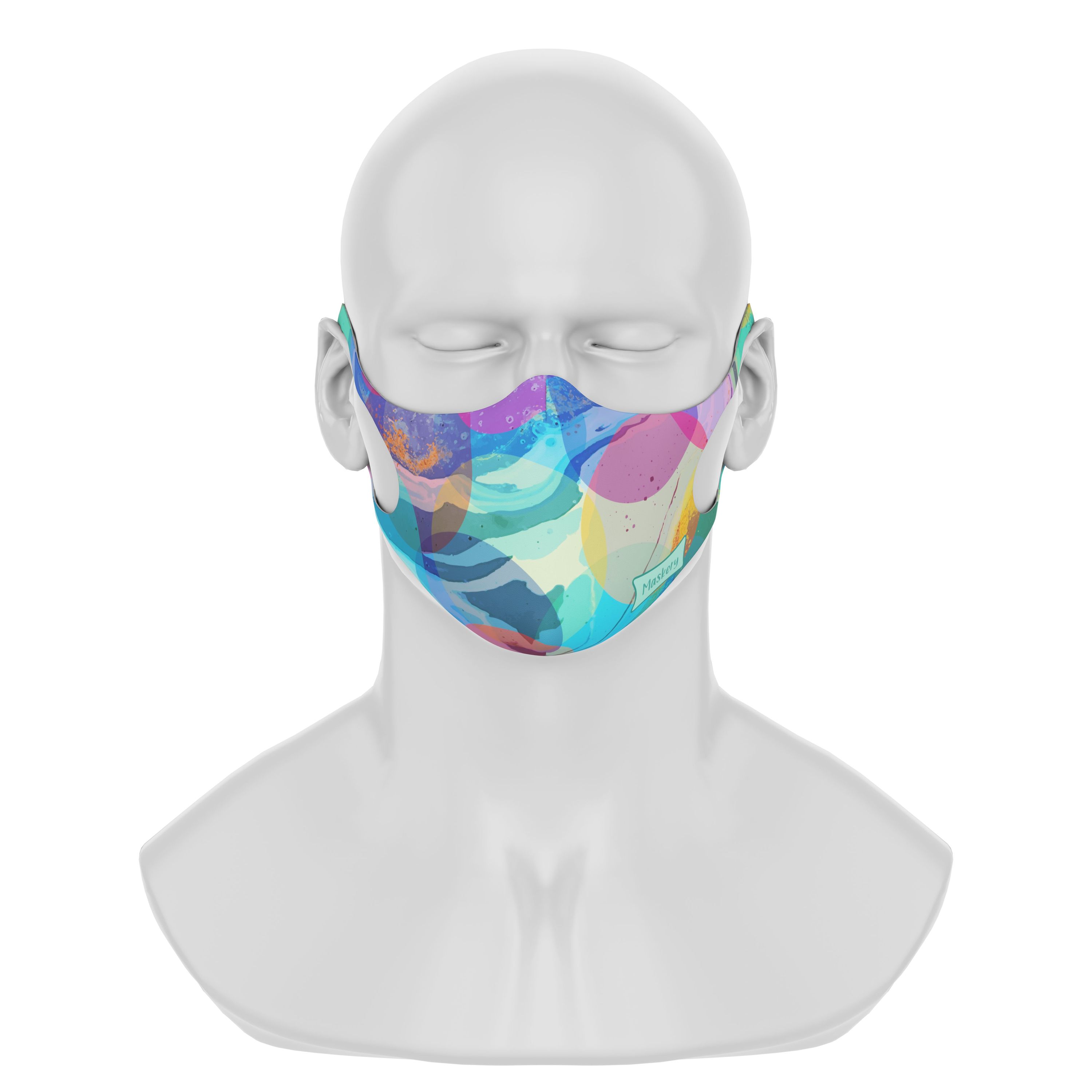 Colorful Maskery Design Face Mask made of high-quality neoprene fabric, suitable for both men and women.