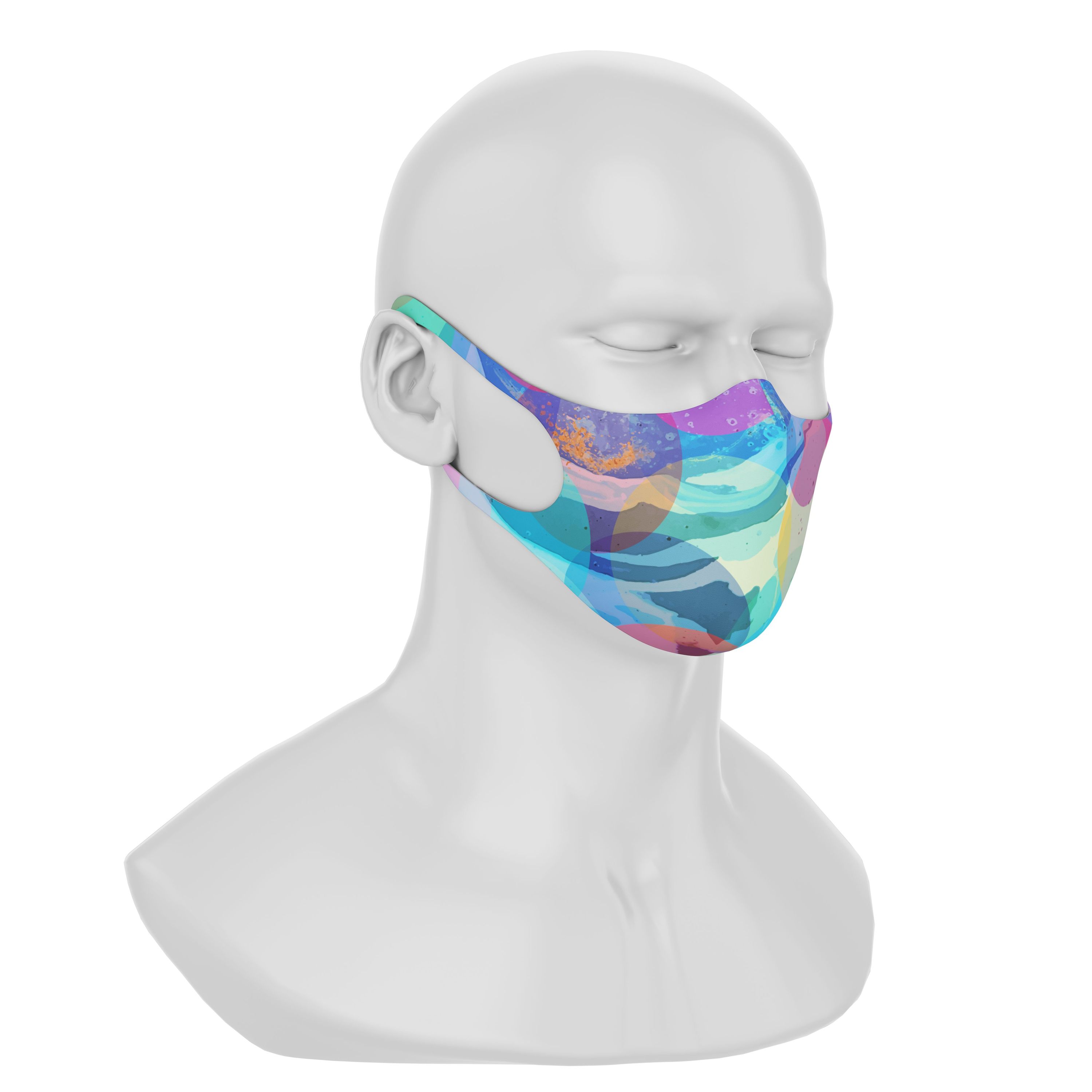 Colorful Maskery Design Face Mask made of high-quality neoprene fabric, suitable for both men and women.