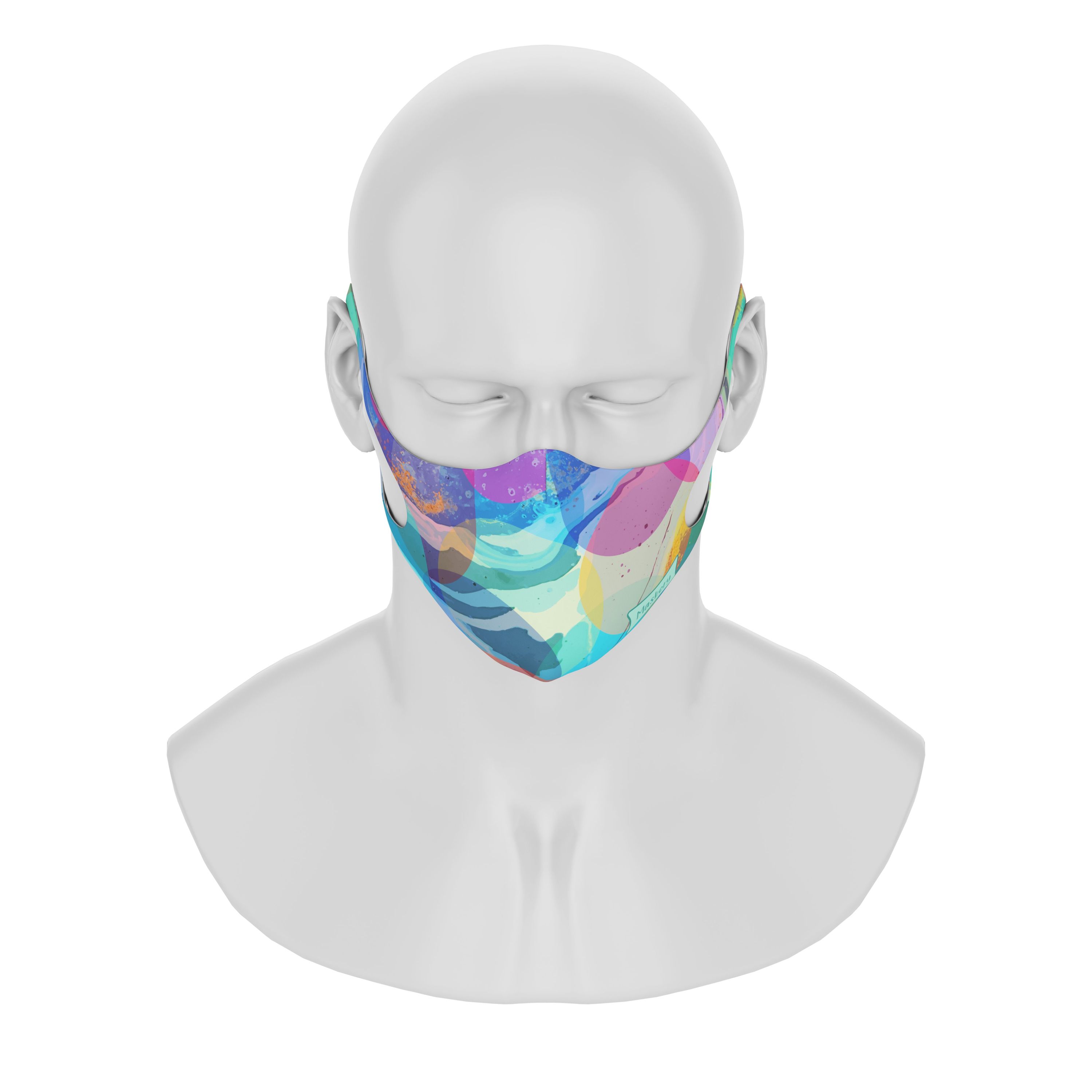 Colorful Maskery Design Face Mask made of high-quality neoprene fabric, suitable for both men and women.