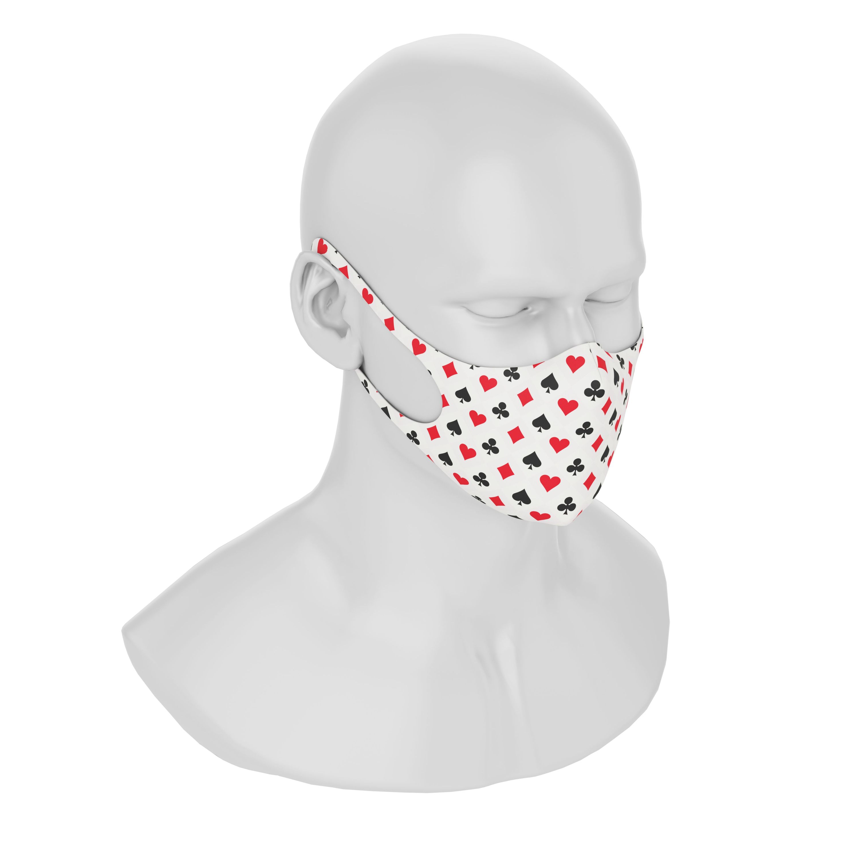 Maskery Design Face Mask Gambler made of high-quality neoprene fabric, featuring a stylish design suitable for both men and women.