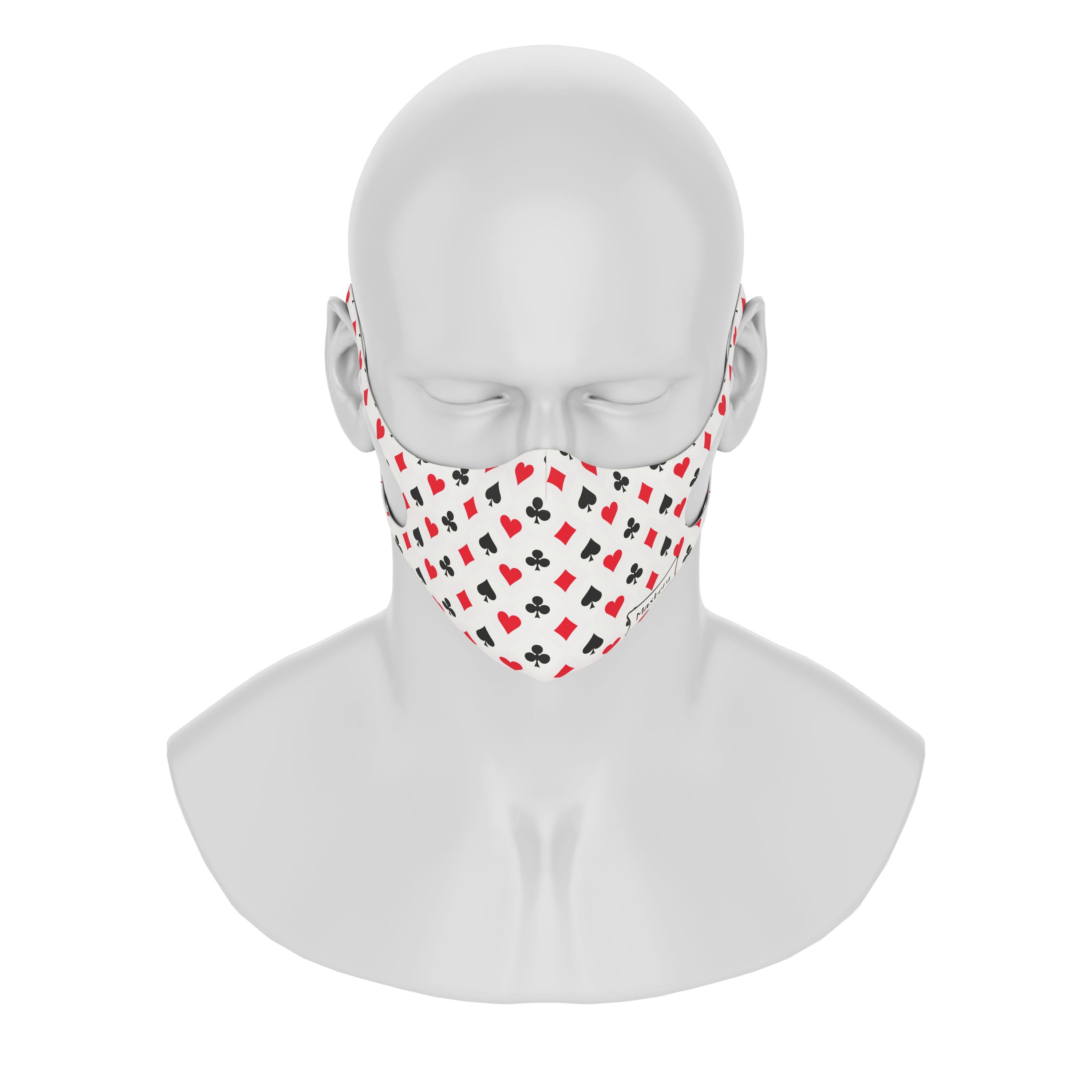 Maskery Design Face Mask Gambler made of high-quality neoprene fabric, featuring a stylish design suitable for both men and women.