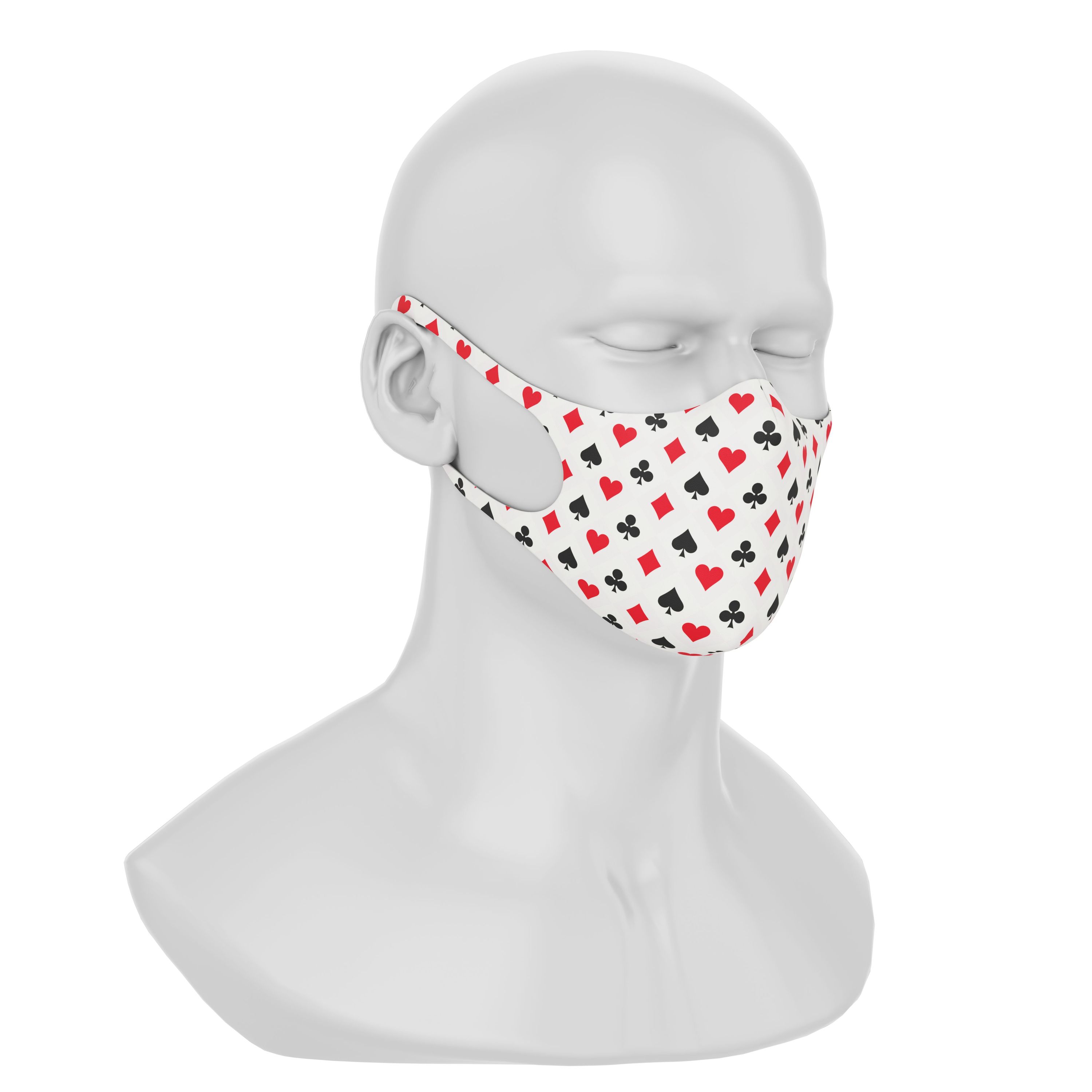 Maskery Design Face Mask Gambler made of high-quality neoprene fabric, featuring a stylish design suitable for both men and women.