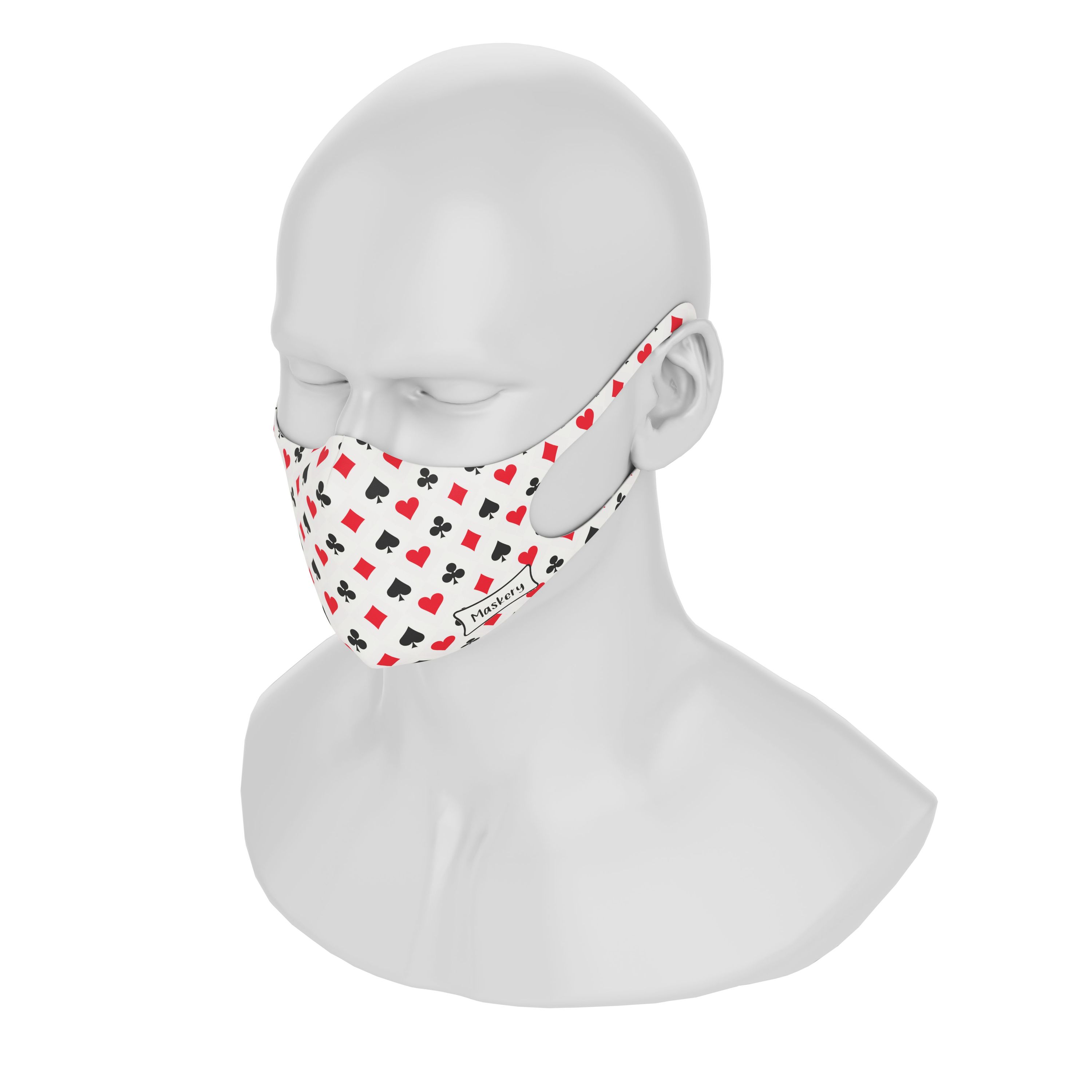 Maskery Design Face Mask Gambler made of high-quality neoprene fabric, featuring a stylish design suitable for both men and women.