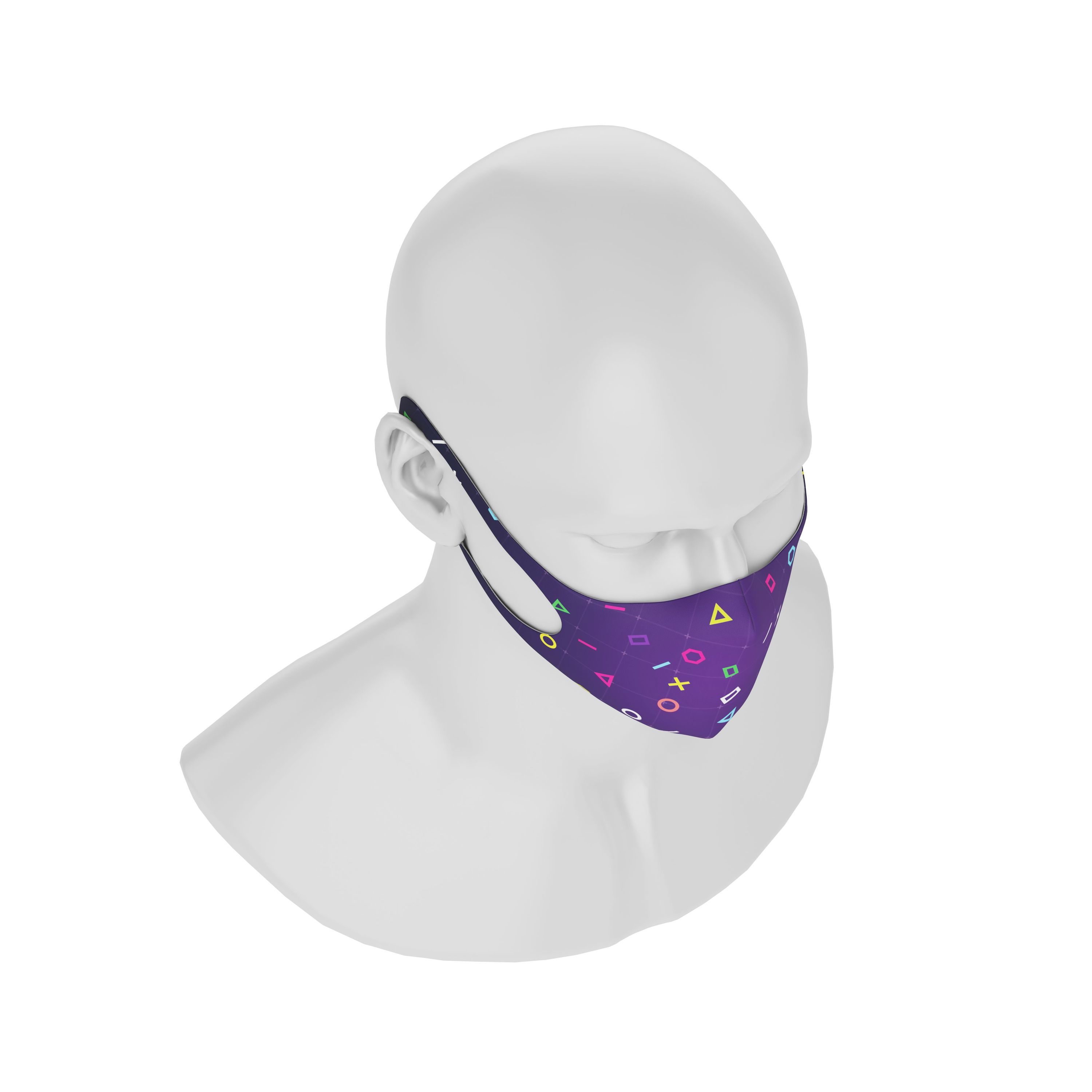 Maskery Design Face Mask Gamer made of high-quality neoprene fabric, featuring a stylish design suitable for gamers and outdoor activities.