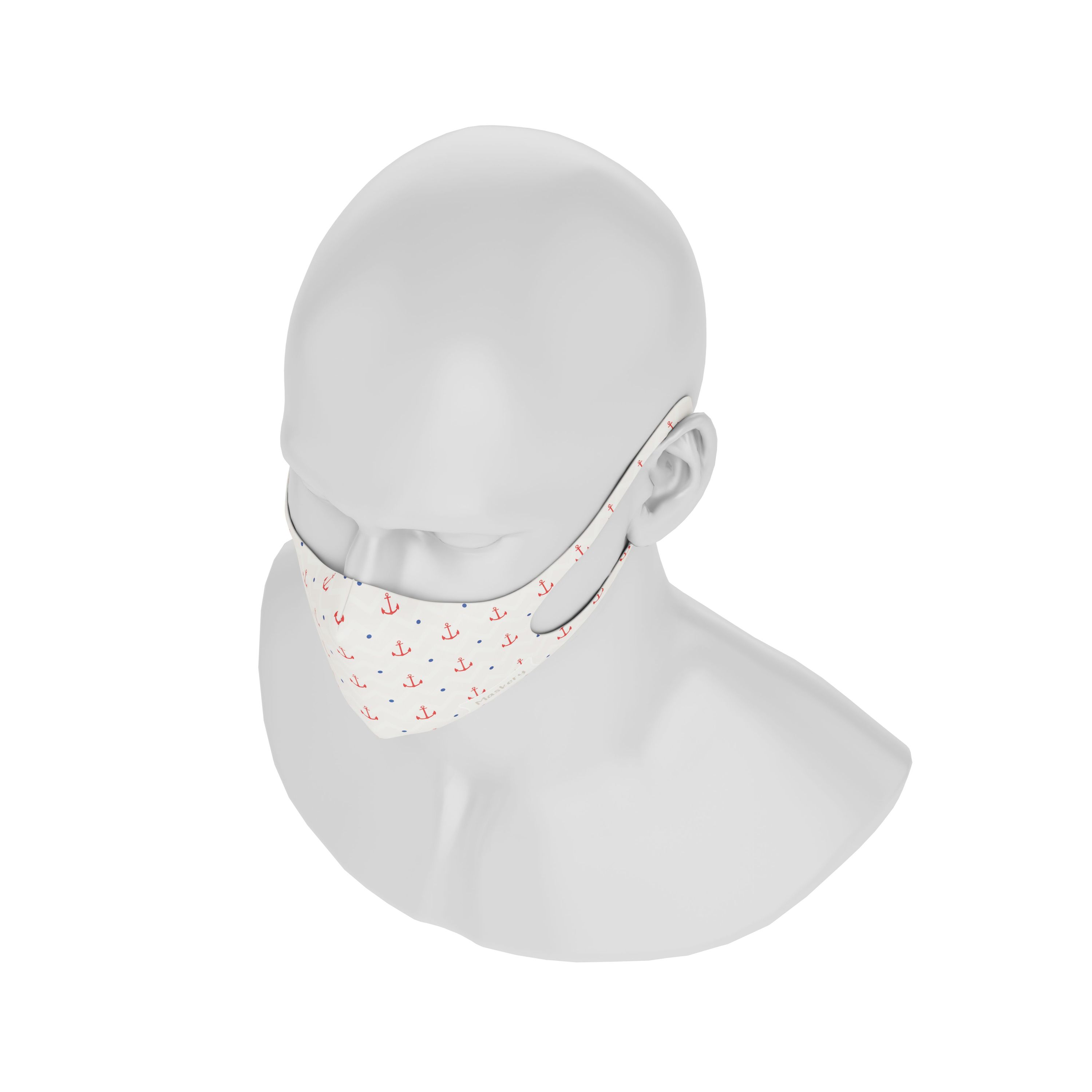 Maskery Design Face Mask Sailor made of high-quality neoprene, featuring a stylish design suitable for both men and women.