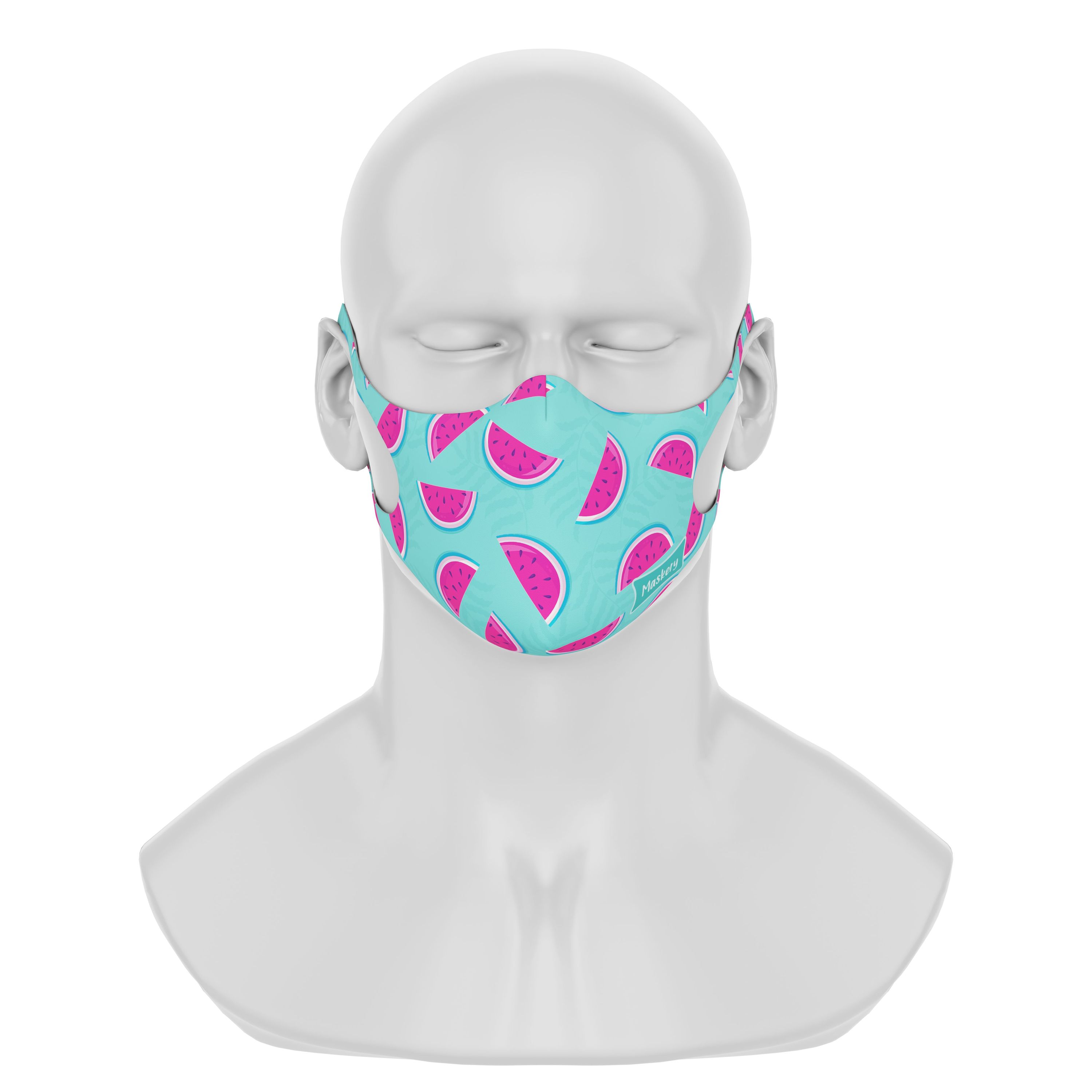 Stylish Maskery Design Face Mask in Watermelon pattern, made from high-quality neoprene fabric, suitable for both men and women.