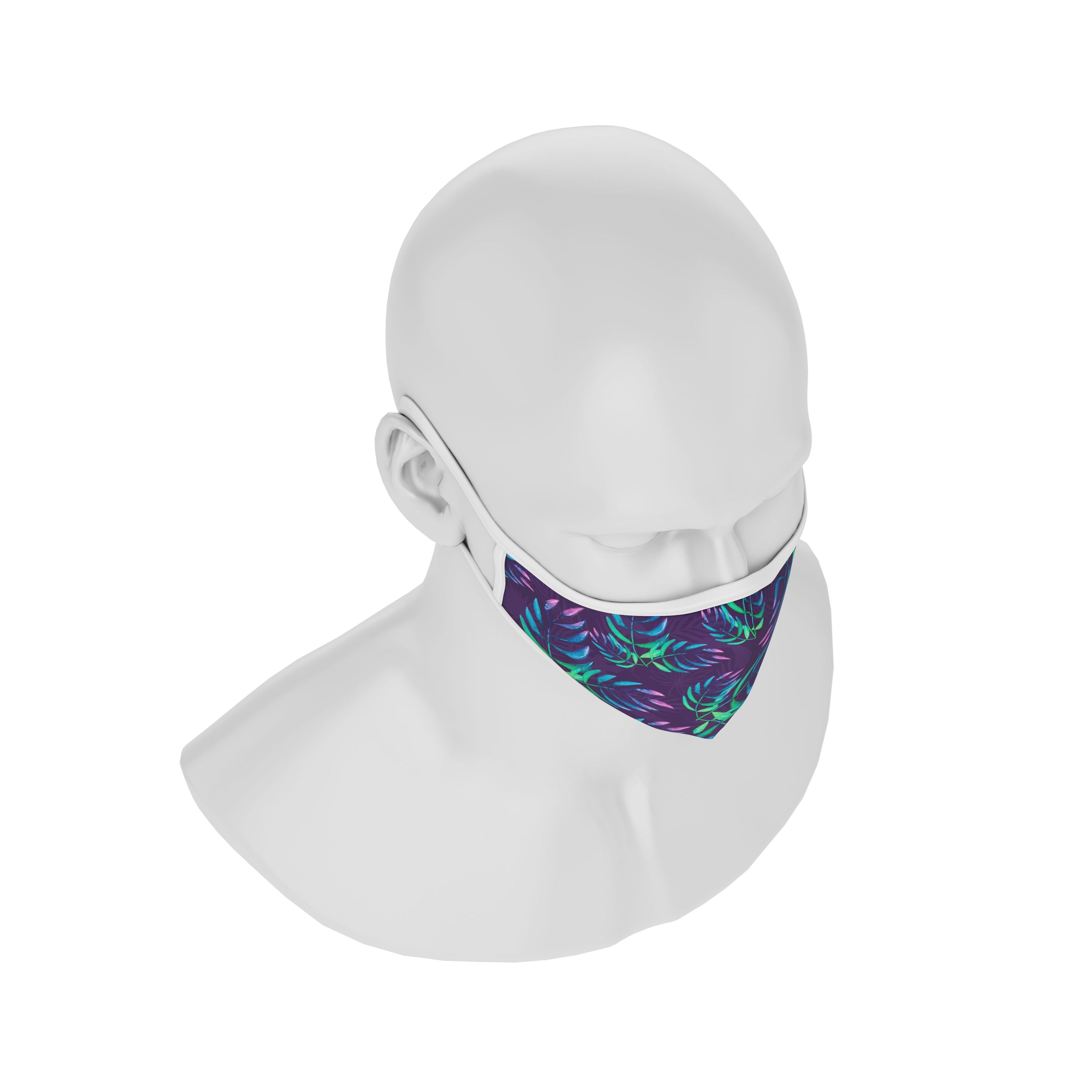 Maskery Premium Face Mask featuring a vibrant Avatar Leaves design, made from high-quality neoprene fabric for comfort and protection.