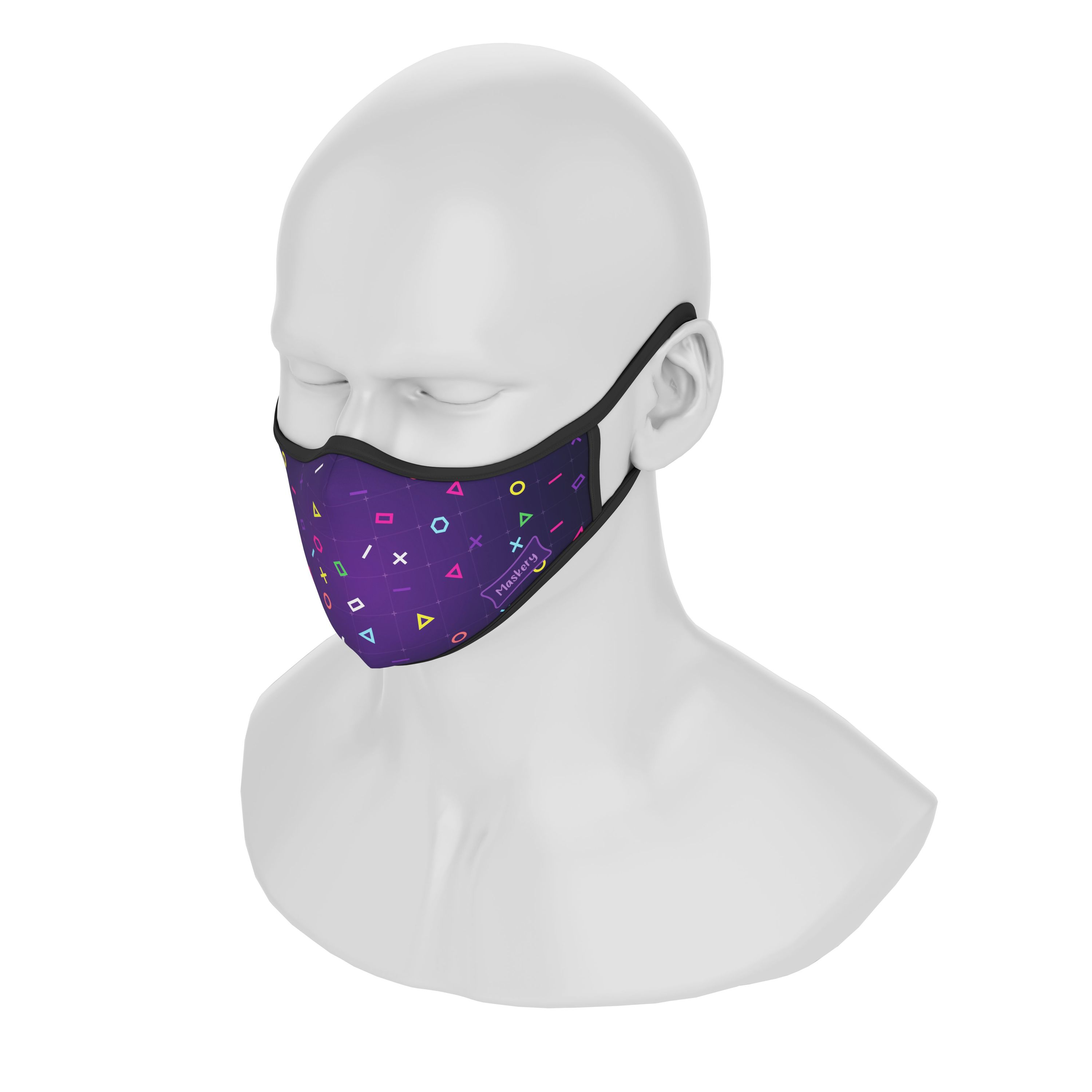 Maskery Premium Face Mask Gamer made of high-quality neoprene, designed for comfort and protection, suitable for various outdoor activities.