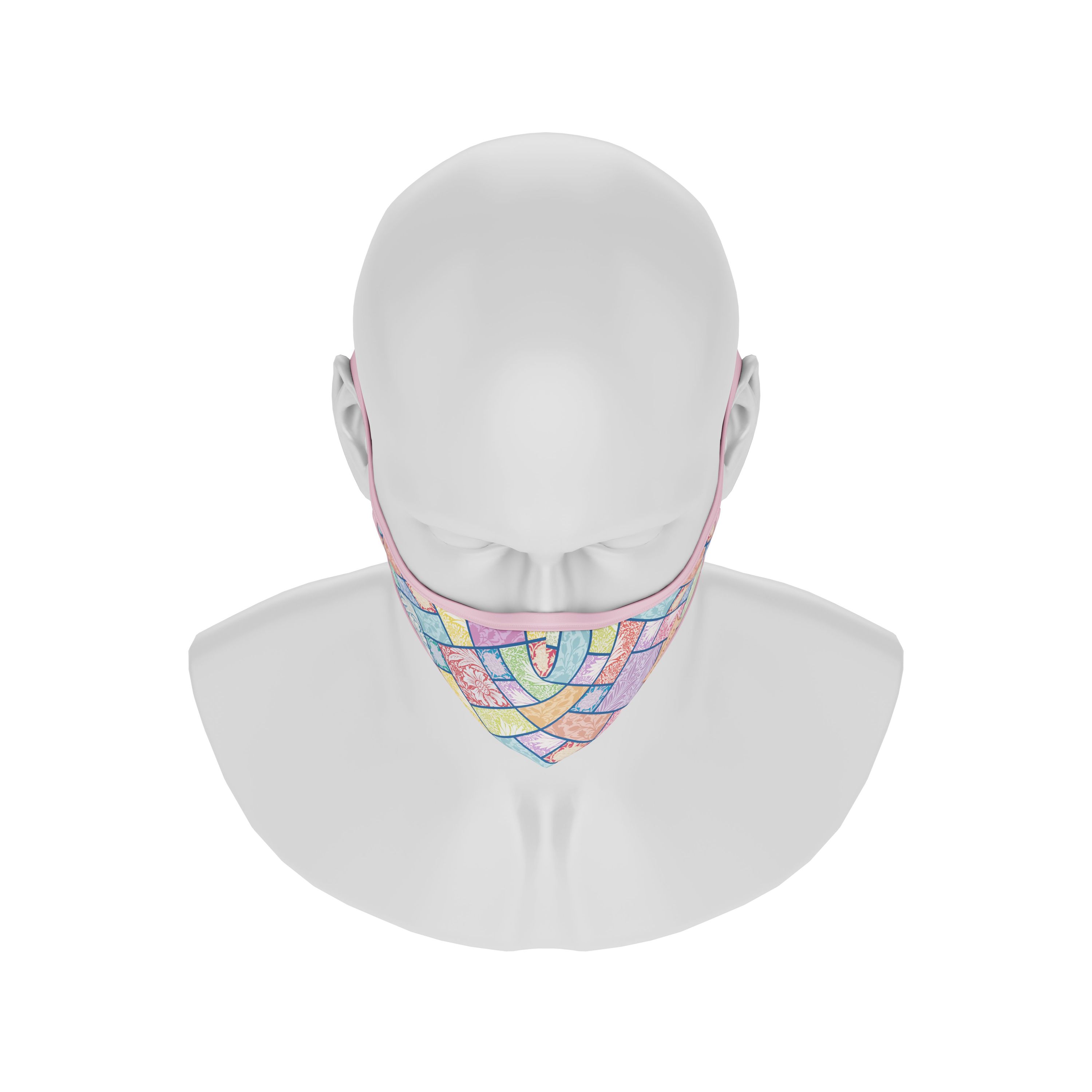 Maskery Premium Face Mask My Flower Garden featuring a colorful floral design, made from high-quality neoprene fabric for comfort and protection.