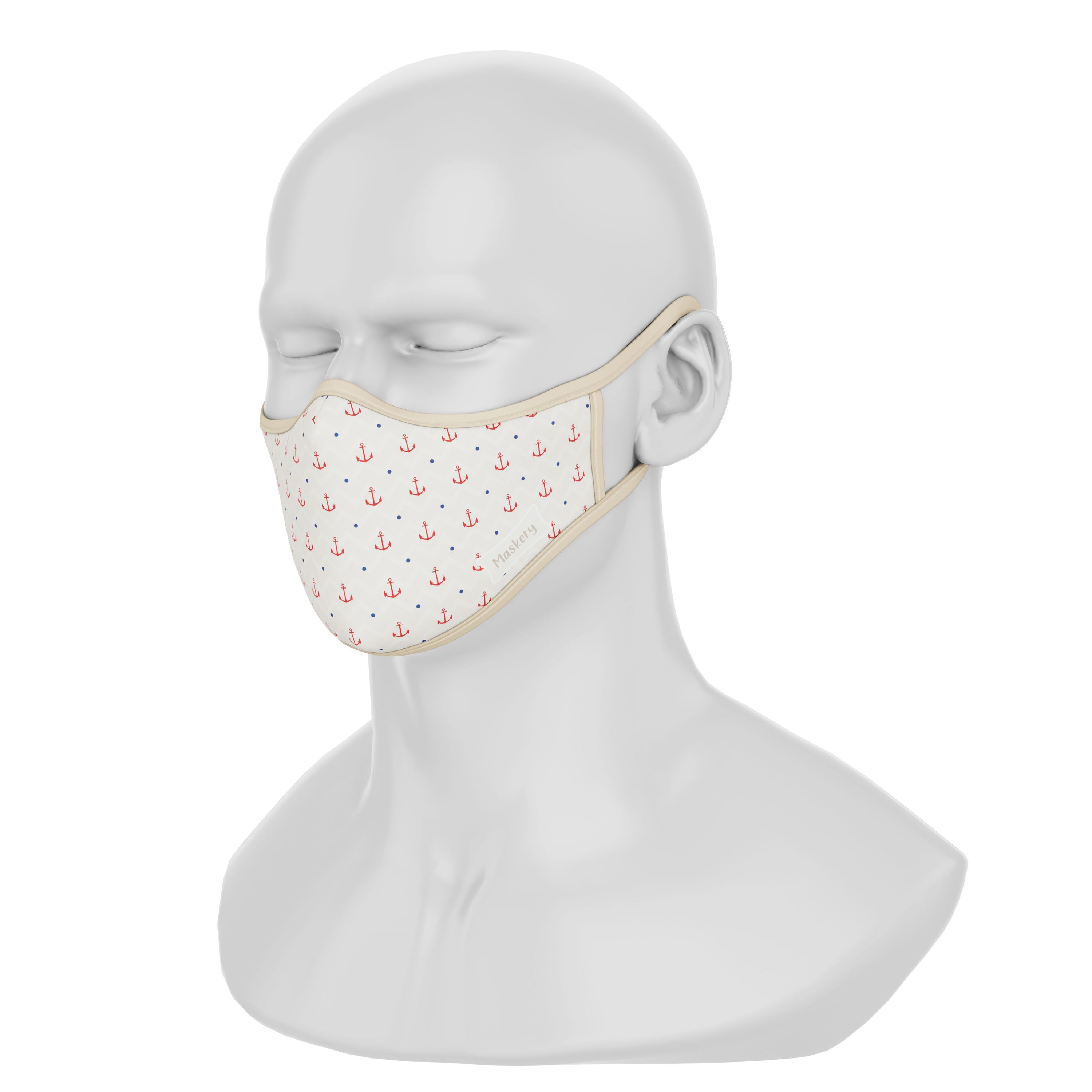 Maskery Premium Face Mask Sailor made of high-quality neoprene fabric, designed for comfort and protection against dust and allergens.