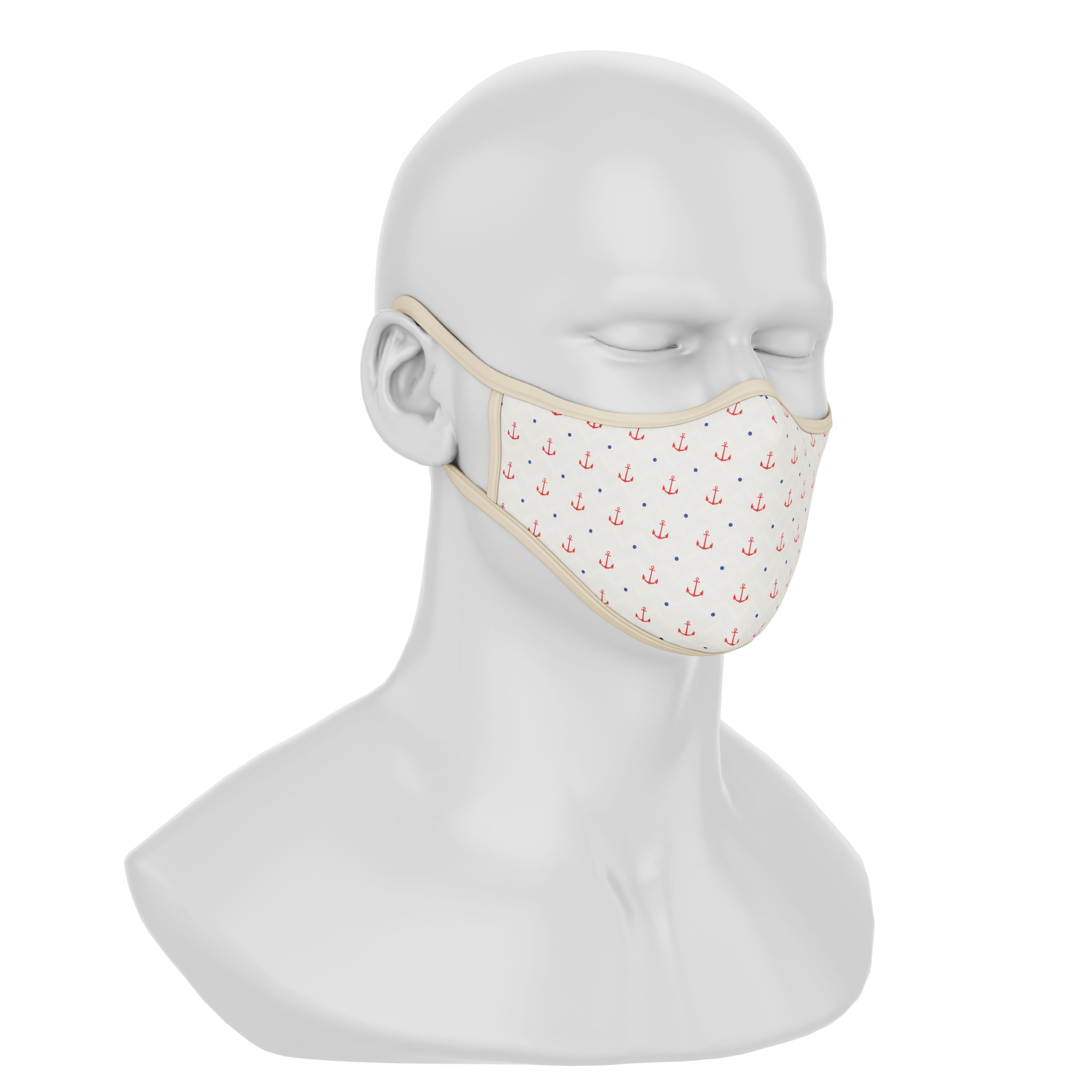 Maskery Premium Face Mask Sailor made of high-quality neoprene fabric, designed for comfort and protection against dust and allergens.