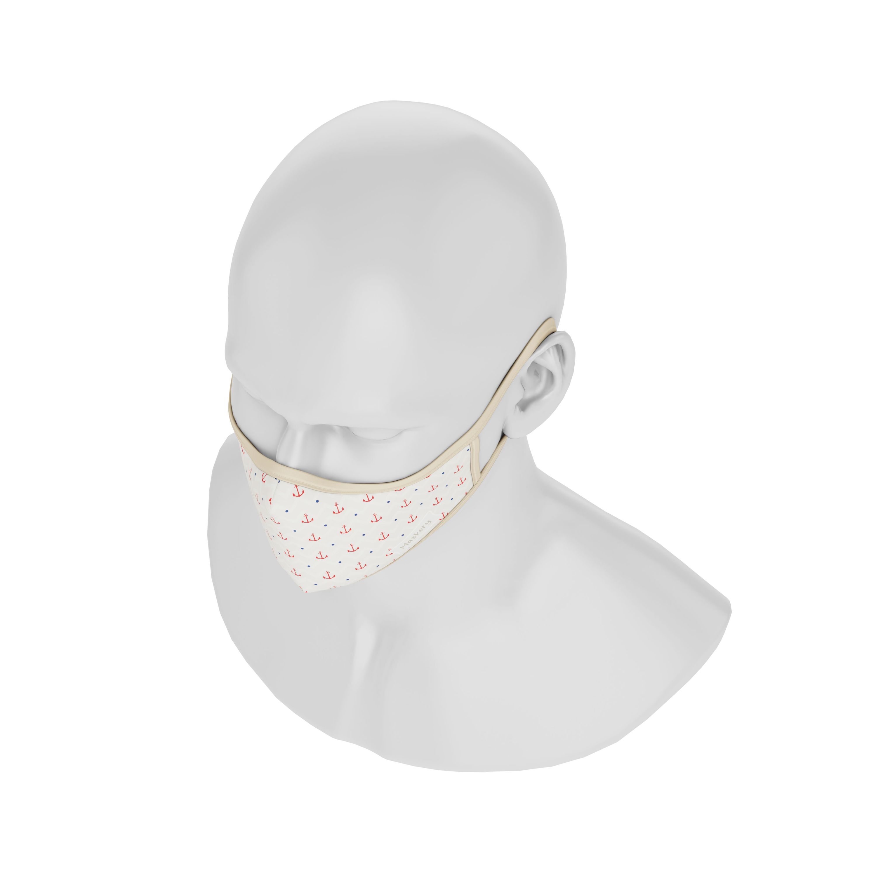 Maskery Premium Face Mask Sailor made of high-quality neoprene fabric, designed for comfort and protection against dust and allergens.