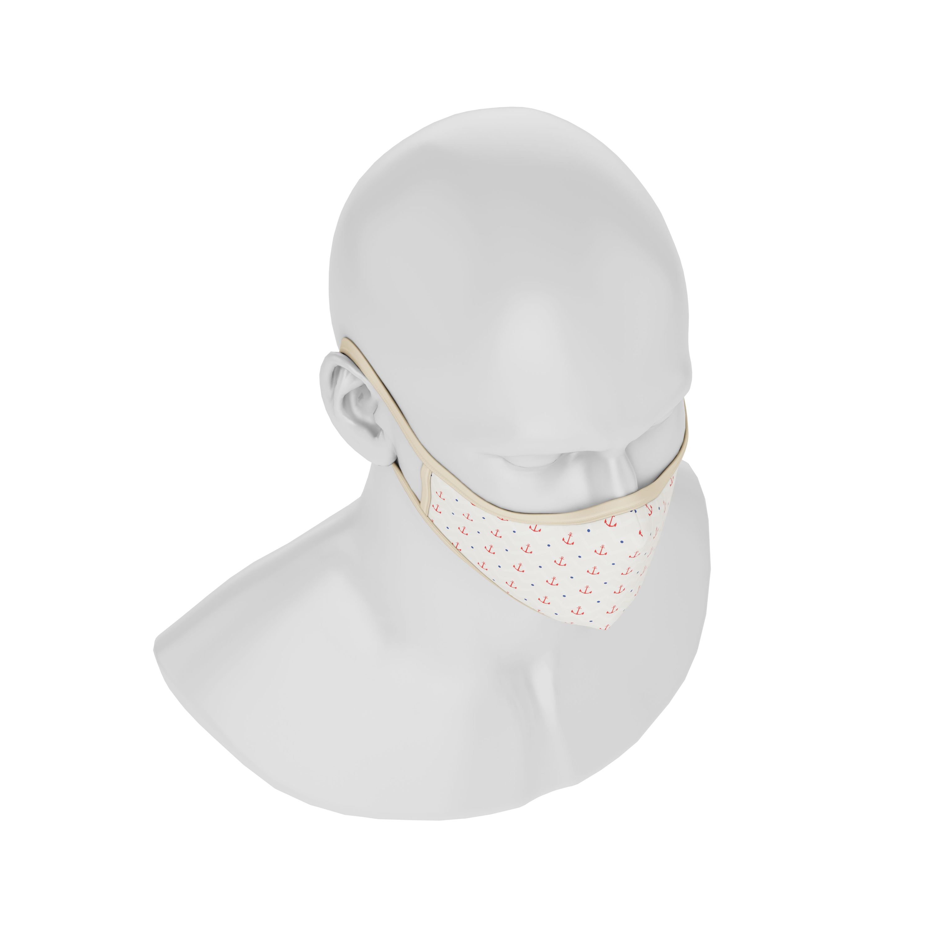 Maskery Premium Face Mask Sailor made of high-quality neoprene fabric, designed for comfort and protection against dust and allergens.