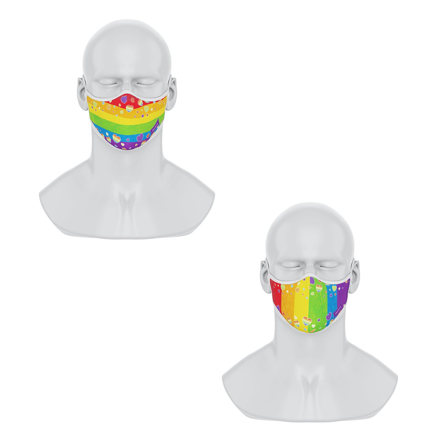 Maskery Premium Face Masks Rainbow Series featuring vibrant colors and high-quality neoprene fabric, designed for comfort and protection.