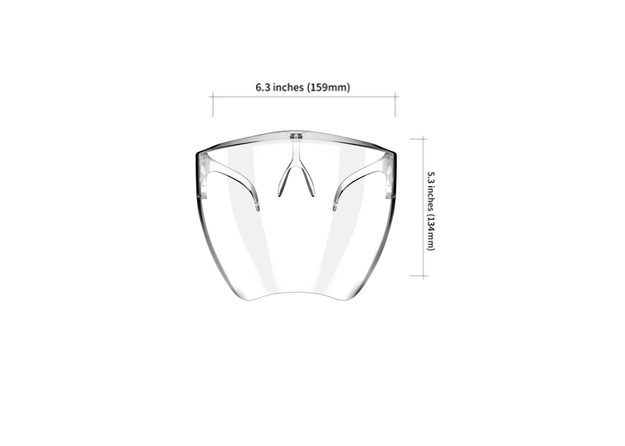 A high-quality anti-fogging face guard designed for comfort and protection, featuring a clear shield and adjustable straps, suitable for various activities.