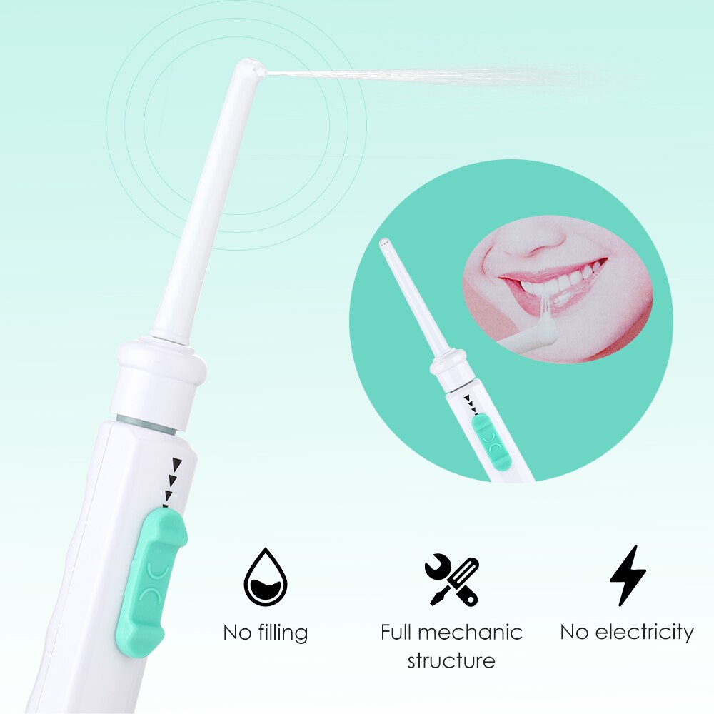 New Water Dental Flosser Faucet Oral Irrigator with multiple nozzles and connecting hose, designed for effective teeth cleaning.