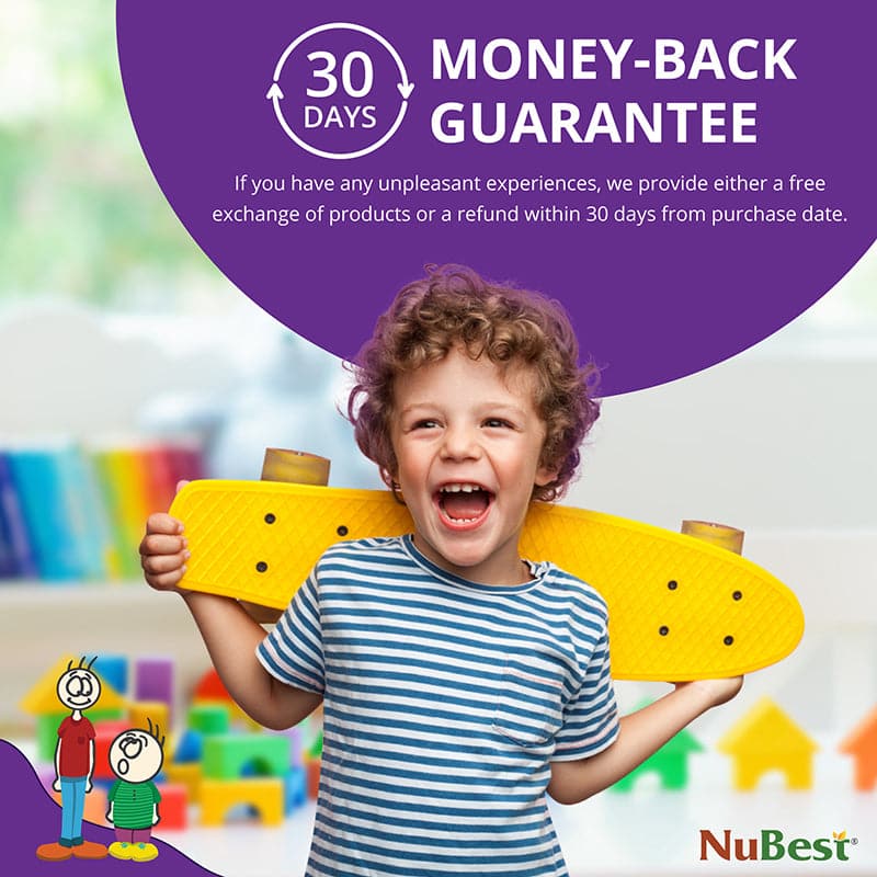 NuBest Tall Kids multivitamins in berry flavor, 60 chewable tablets for children aged 2-9, promoting healthy growth and development.