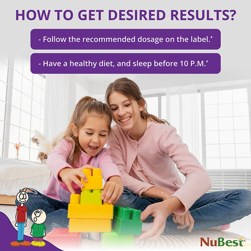 NuBest Tall Kids multivitamins in berry flavor, 60 chewable tablets for children aged 2-9, promoting healthy growth and development.