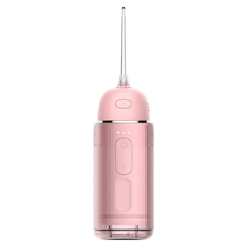 Portable mini Oral Irrigator Dental Thread Irrigation Water Flosser with a sleek design, IPX7 waterproof rating, and Type-C charging port.