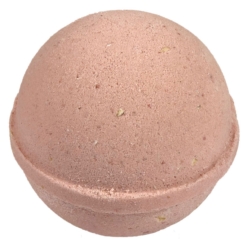 Pink spherical bath bomb