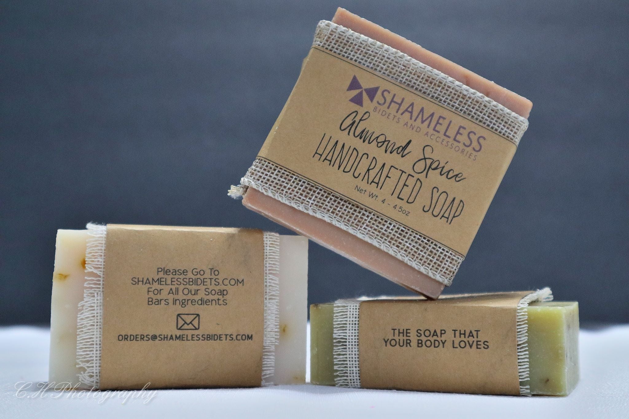 Organic Shea Butter Soap bar with natural ingredients, showcasing its creamy texture and eco-friendly packaging.