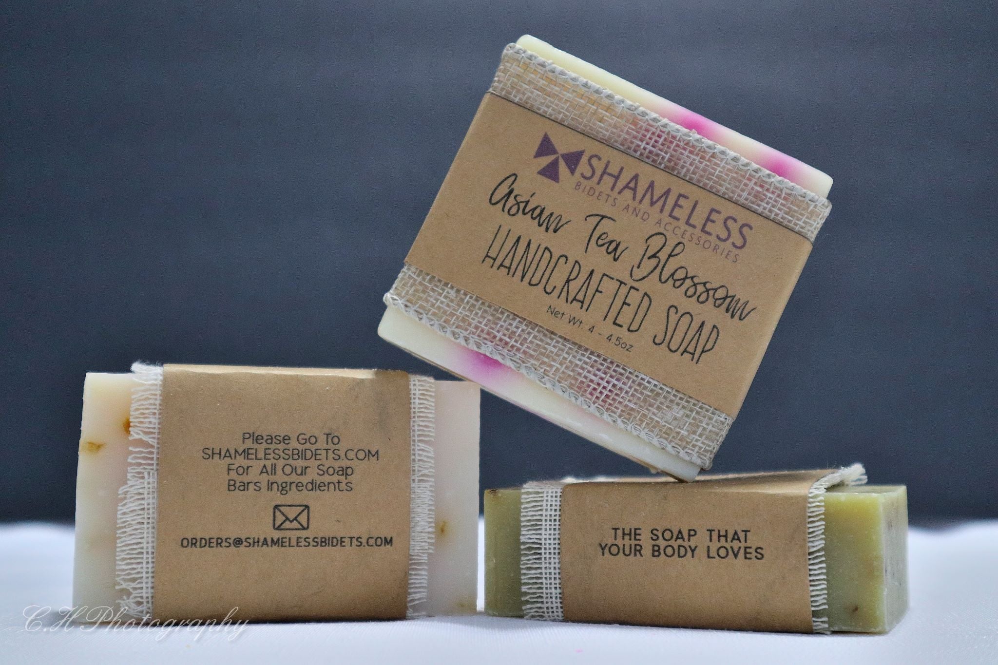 Organic Shea Butter Soap bar with natural ingredients, showcasing its creamy texture and eco-friendly packaging.