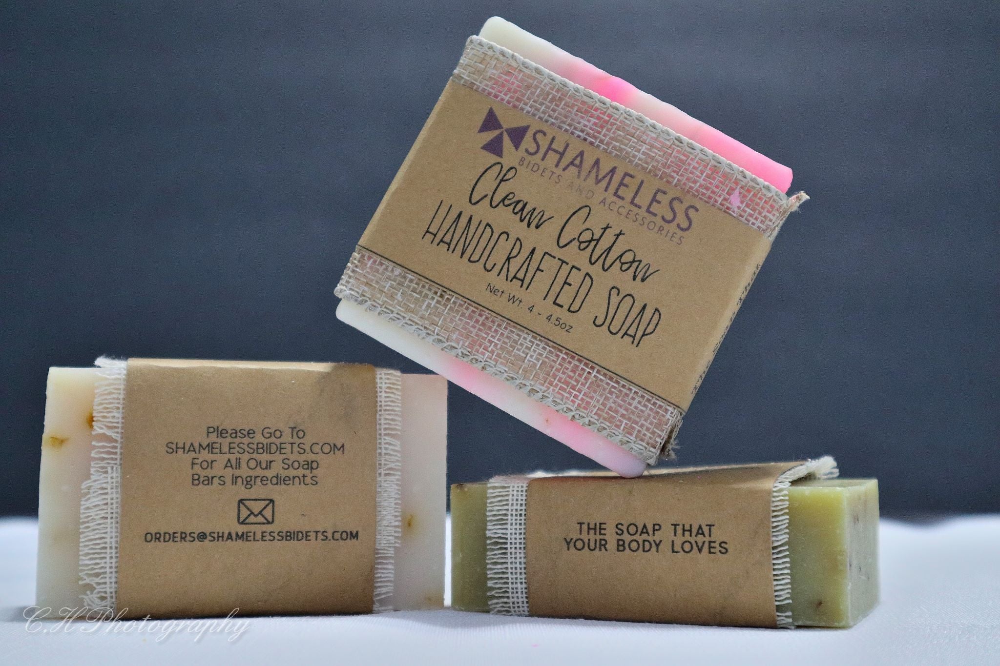 Organic Shea Butter Soap bar with natural ingredients, showcasing its creamy texture and eco-friendly packaging.