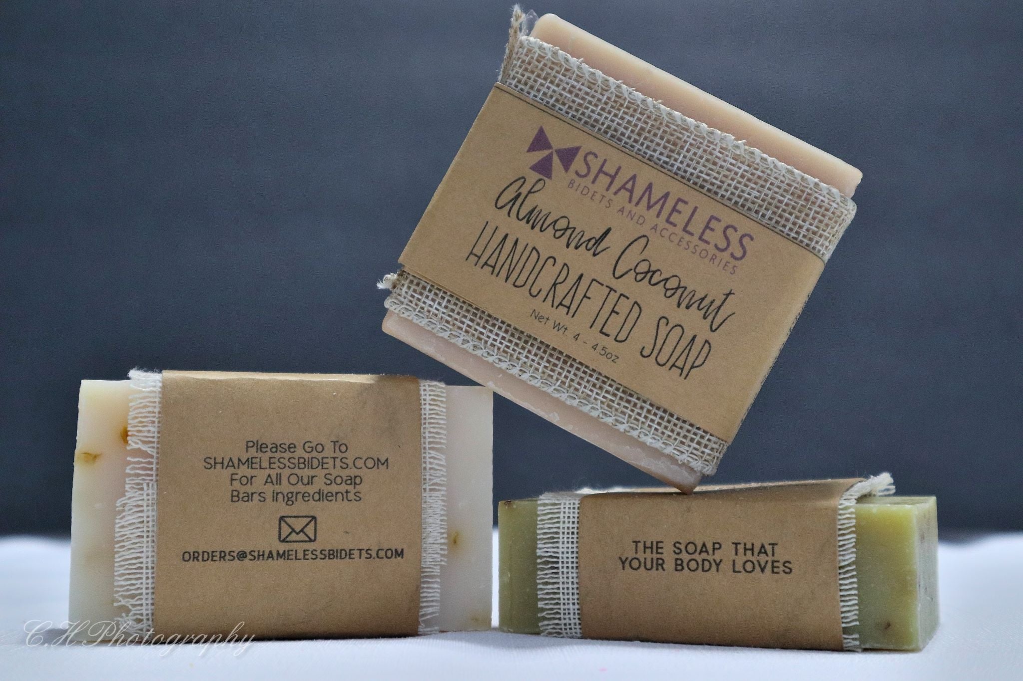 Organic Shea Butter Soap bar with natural ingredients, showcasing its creamy texture and eco-friendly packaging.