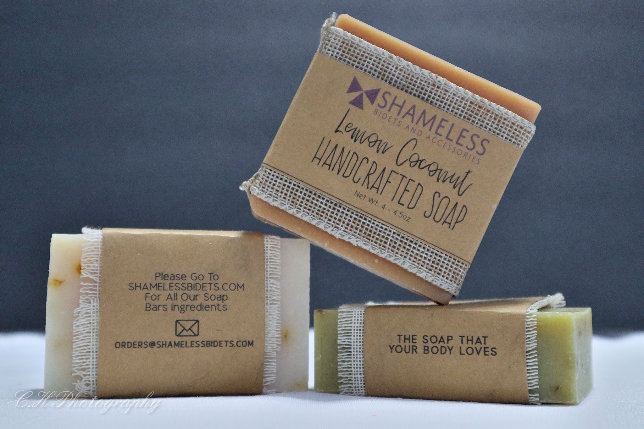 Organic Shea Butter Soap bar with natural ingredients, showcasing its creamy texture and eco-friendly packaging.