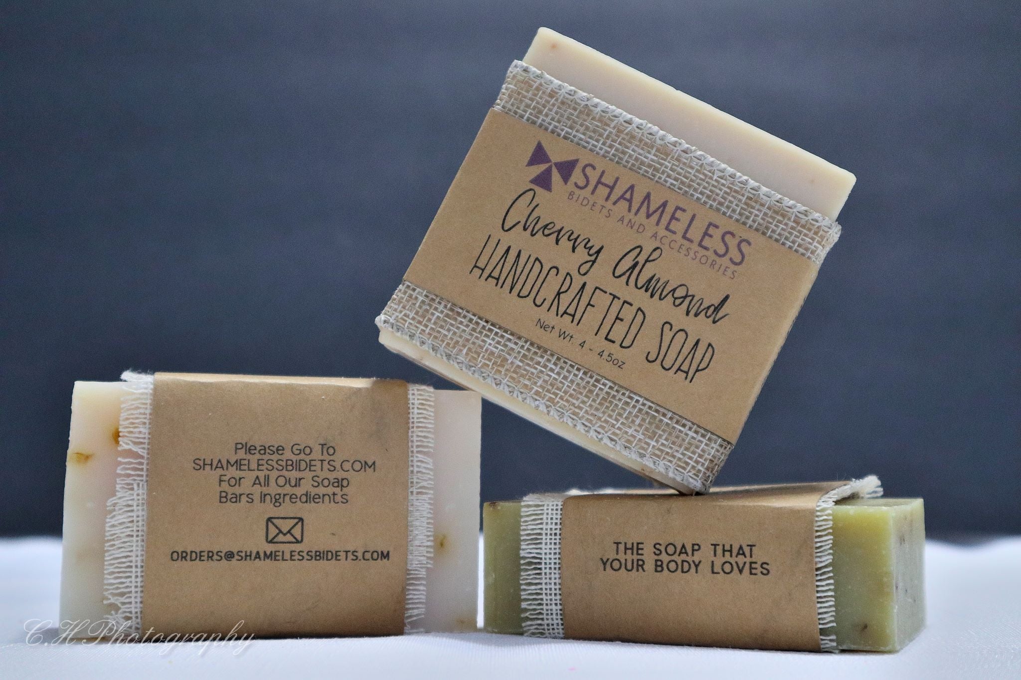 Organic Shea Butter Soap bar with natural ingredients, showcasing its creamy texture and eco-friendly packaging.