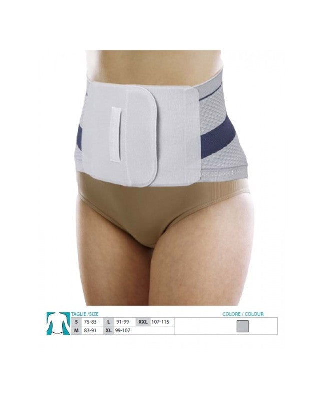 ORIONE Lumbosacral Support with splints, featuring breathable fabric and adjustable back bands for enhanced comfort and support.