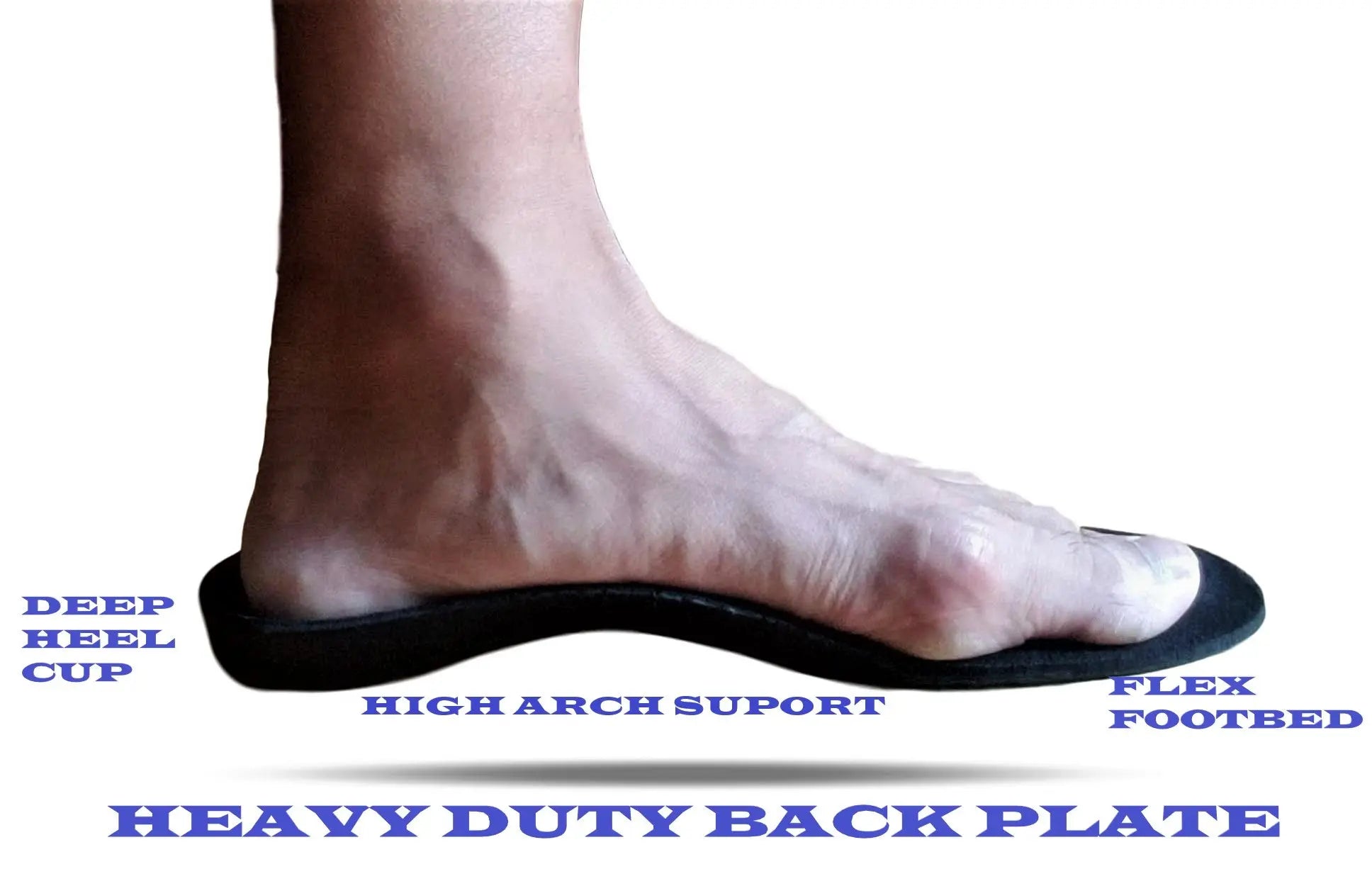 Orthopedic High Arch Support Shoe Insoles with shock-absorbing gel pads, designed for comfort and pain relief.