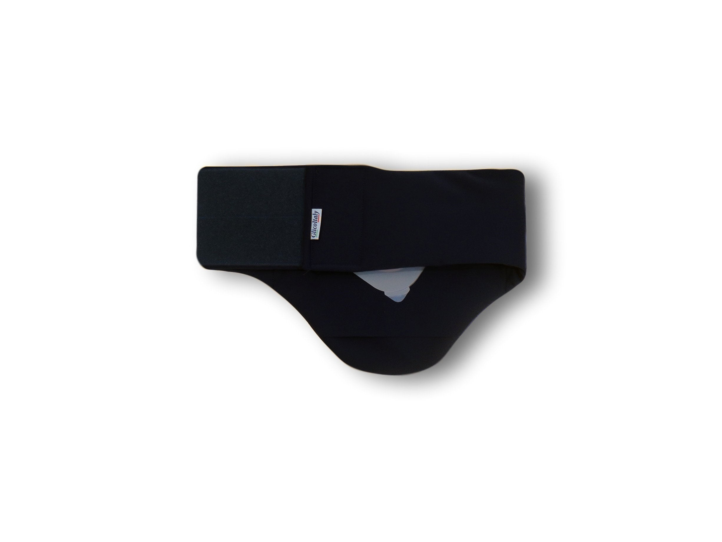 Ostomy Pouch Belt Lycra Ref.GLICO-CS featuring spandex material and Velcro closure, designed for comfort and discretion.