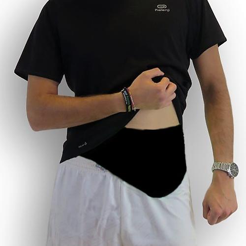 Ostomy Pouch Belt Lycra Ref.GLICO-CS featuring spandex material and Velcro closure, designed for comfort and discretion.