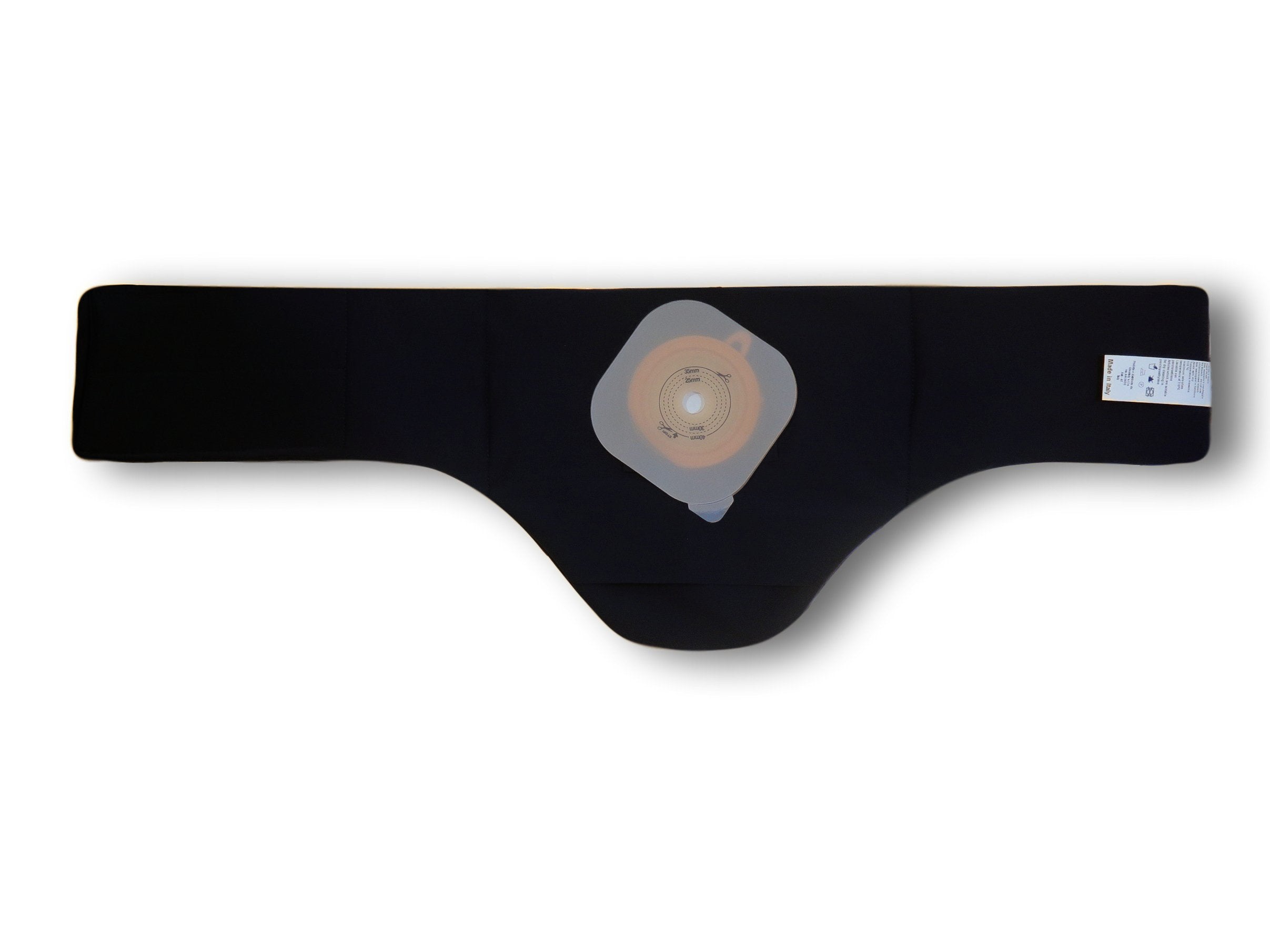 Ostomy Pouch Belt Lycra Ref.GLICO-CS featuring spandex material and Velcro closure, designed for comfort and discretion.